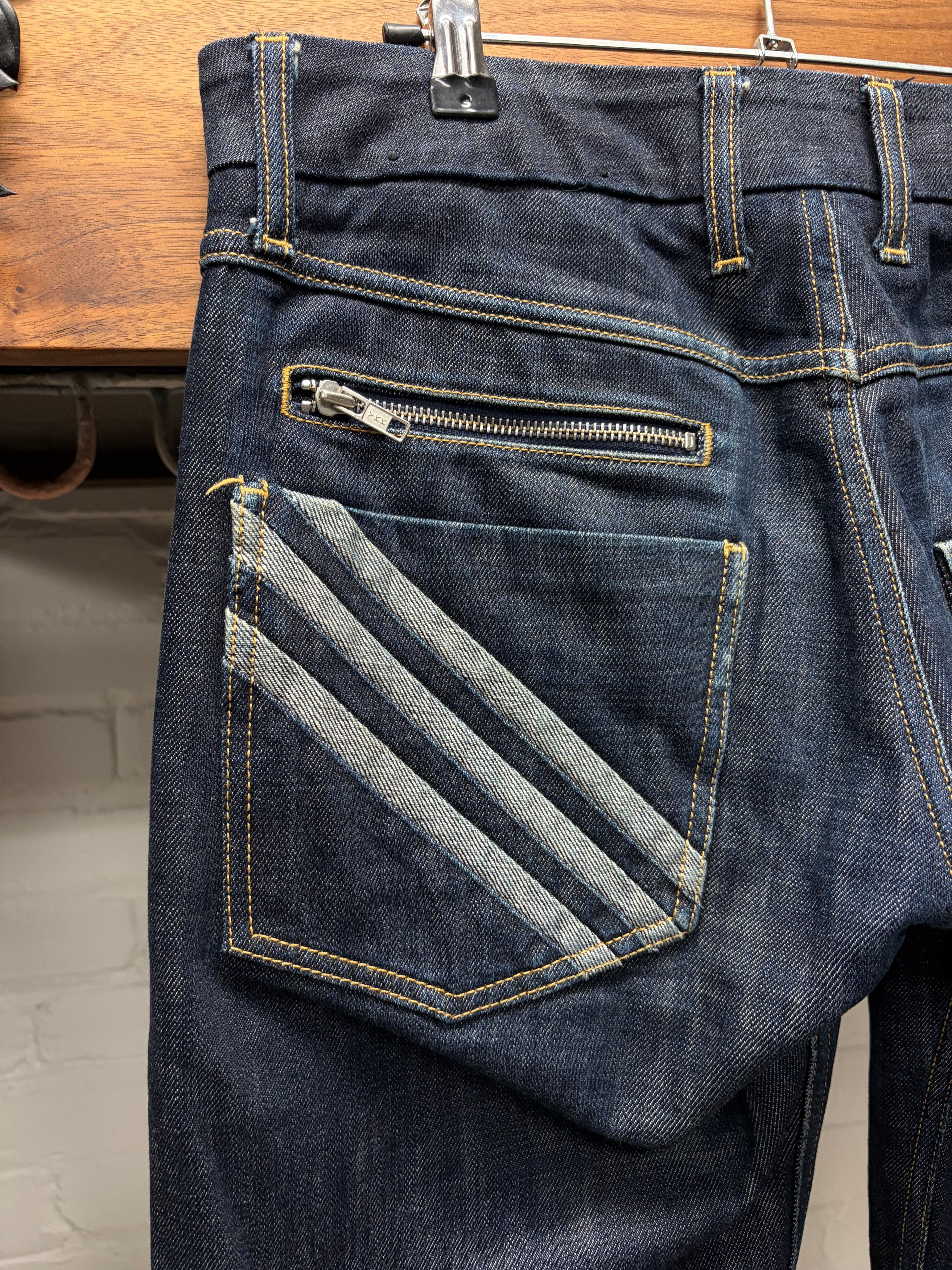 Yohji Yamamoto Y-3 Yohji Yamamoto x Adidas ‘3 Stripes’ Pocket Bootcut Denim Size US 34 / EU 50 - 2 Thumbnail