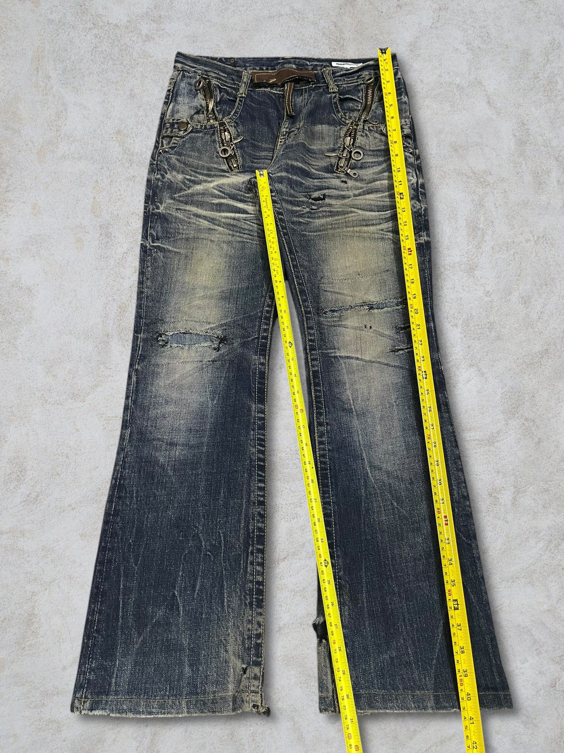 semanticdesign Semanticdesign Crazy Zip Bondage Style Bootcut Ripped Jeans Size US 32 / EU 48 - 18 Thumbnail