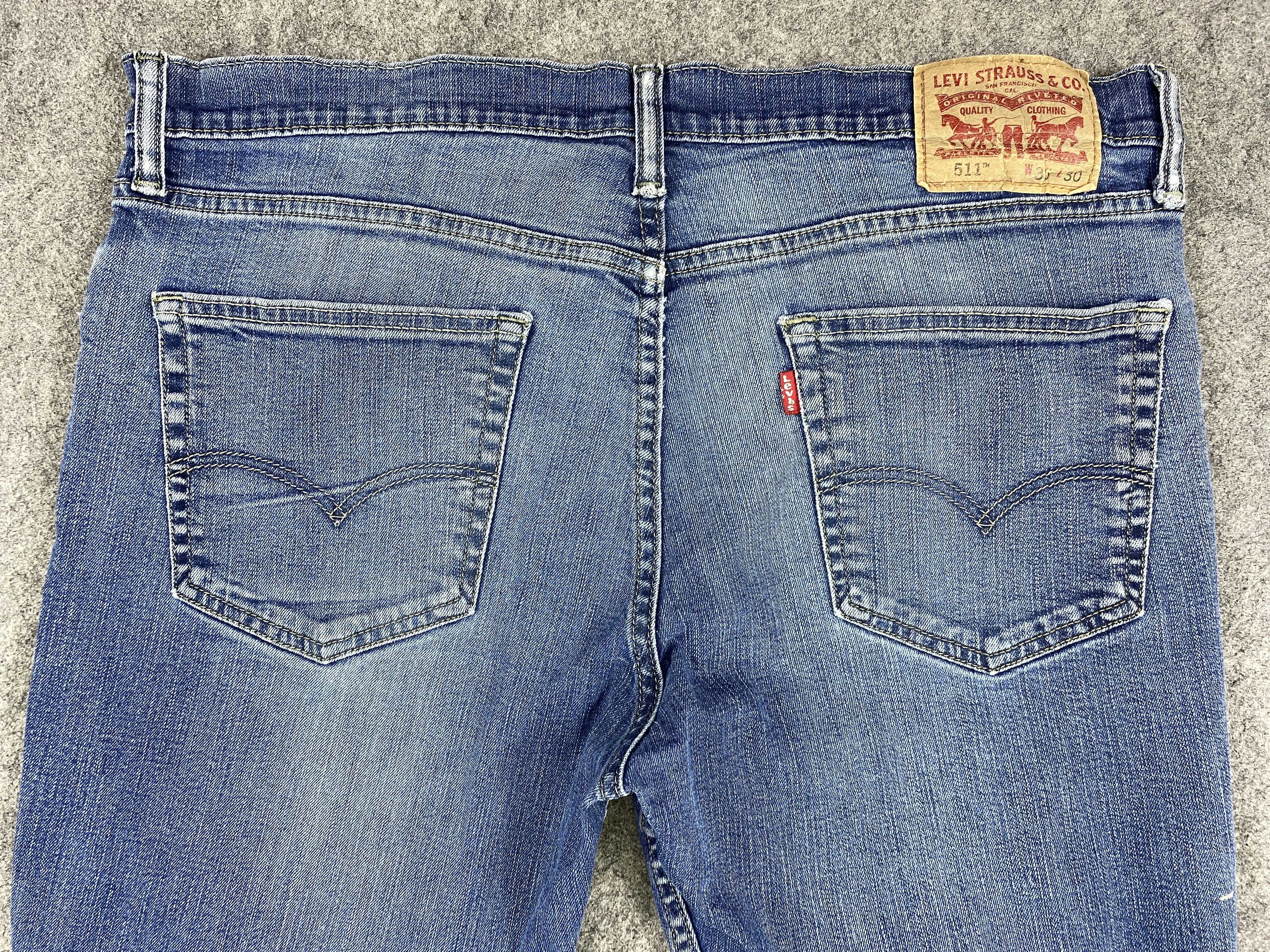 Levi's Vintage Clothing Distressed Blue Vintage Levi's 511 36x28.5 Denim -JN1481 Size US 36 / EU 52 - 4 Thumbnail