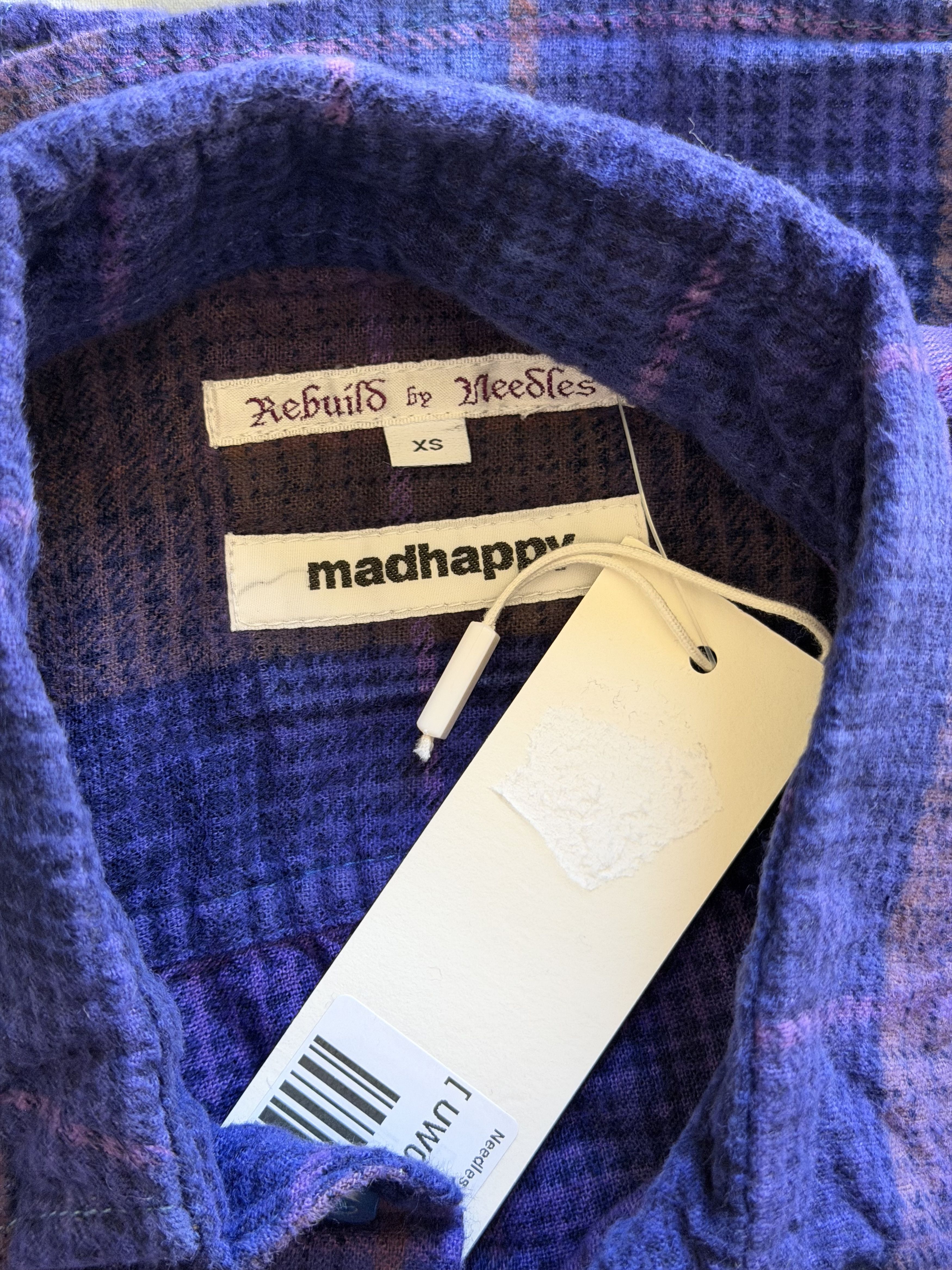 Needles Madhappy Needles Rebuild 7 Cuts Flannel in Overdyed Purple Size US XS / EU 42 / 0 - 8 Thumbnail