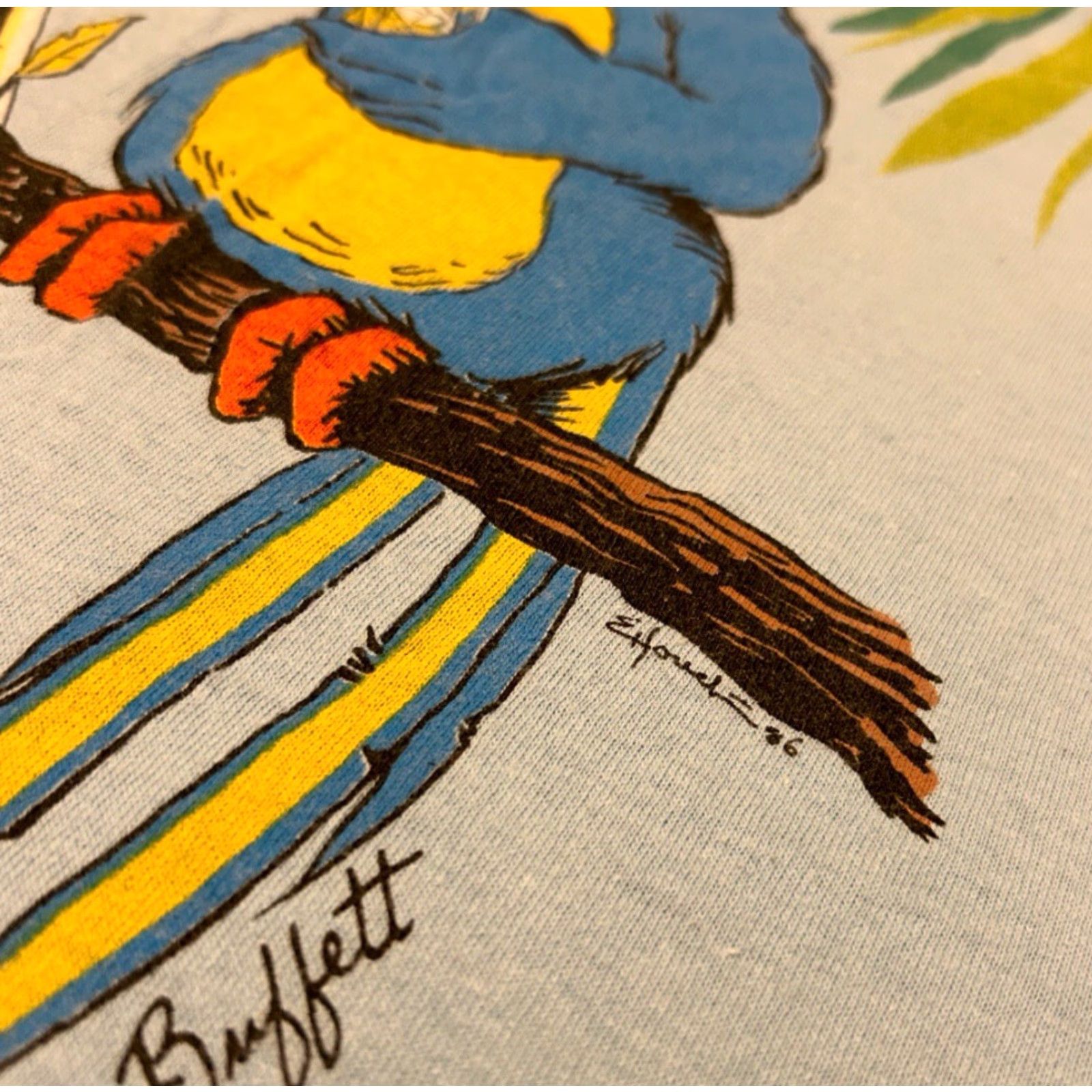 Vintage VINTAGE 80s Jimmy Buffet Wasted Away 1986 VTG Shirt Mens Large Blue USA T-Shirt Music 80s 90s Mens Size US L / EU 52-54 / 3 - 3 Thumbnail