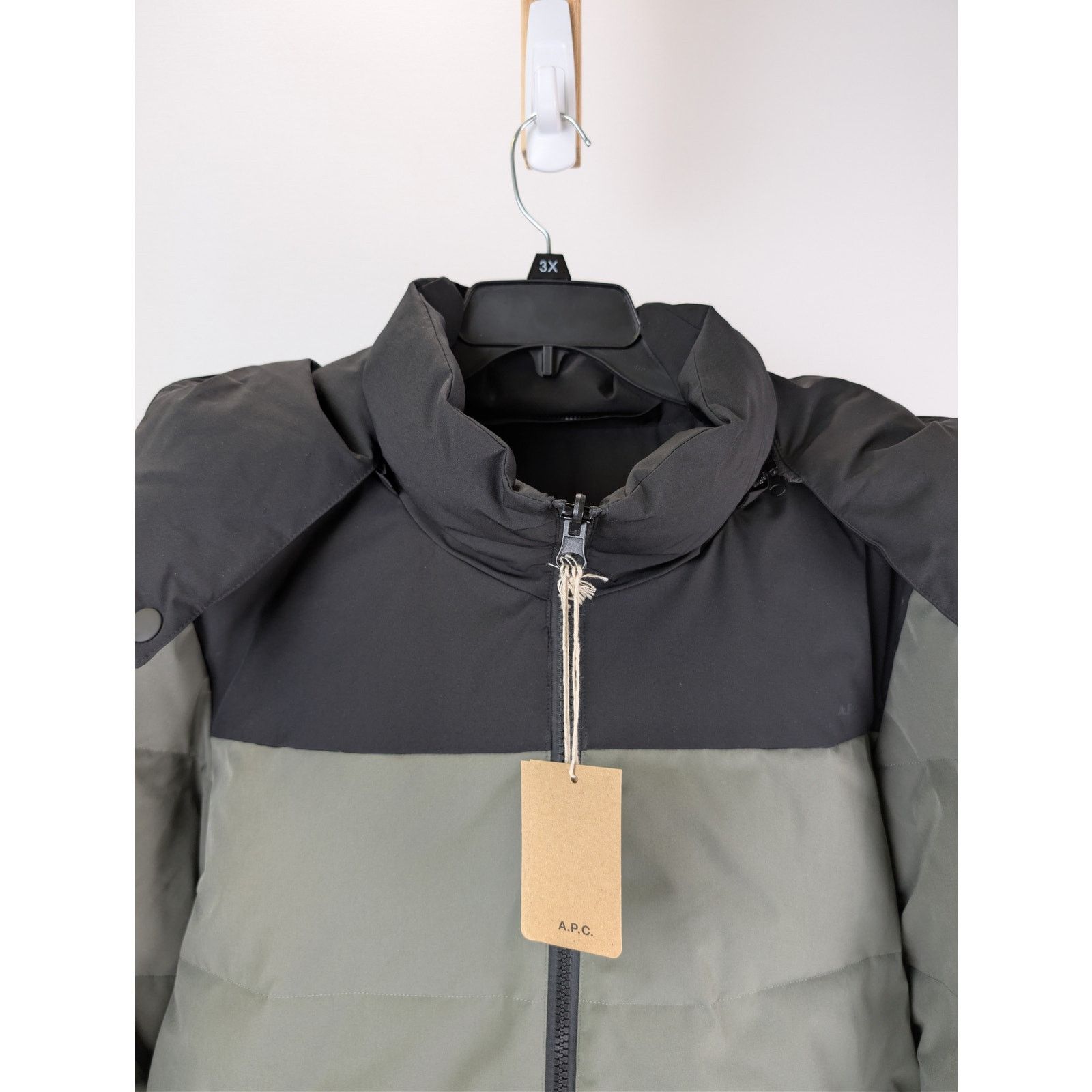 A.P.C. o1rshd1 Reversible Doudoune Sam Hoodie Jacket Kaki Military Size US L / EU 52-54 / 3 - 7 Thumbnail