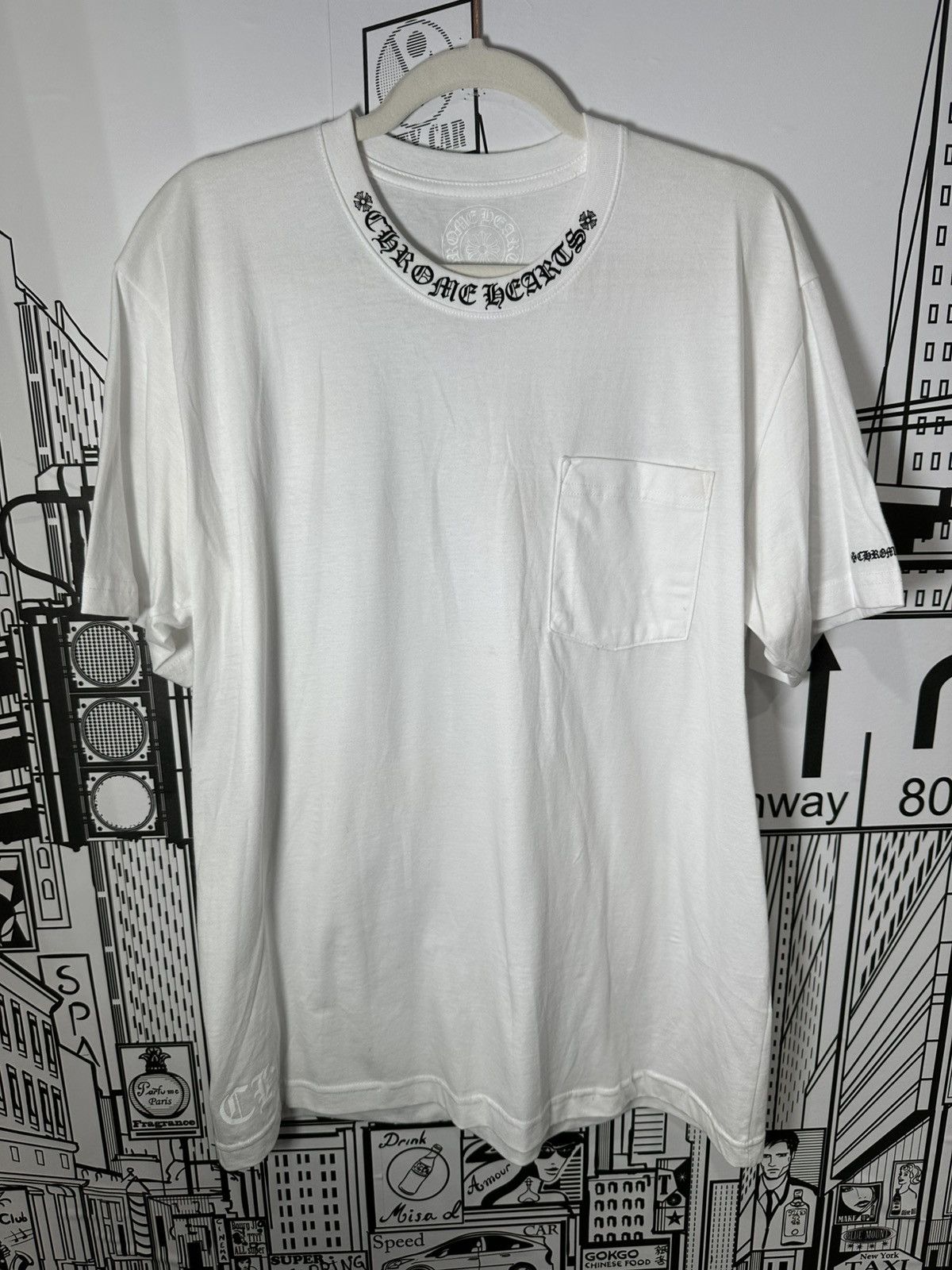 Chrome Hearts Chrome Hearts Neck Logo Tee Large White Size US L / EU 52-54 / 3 - 1 Thumbnail