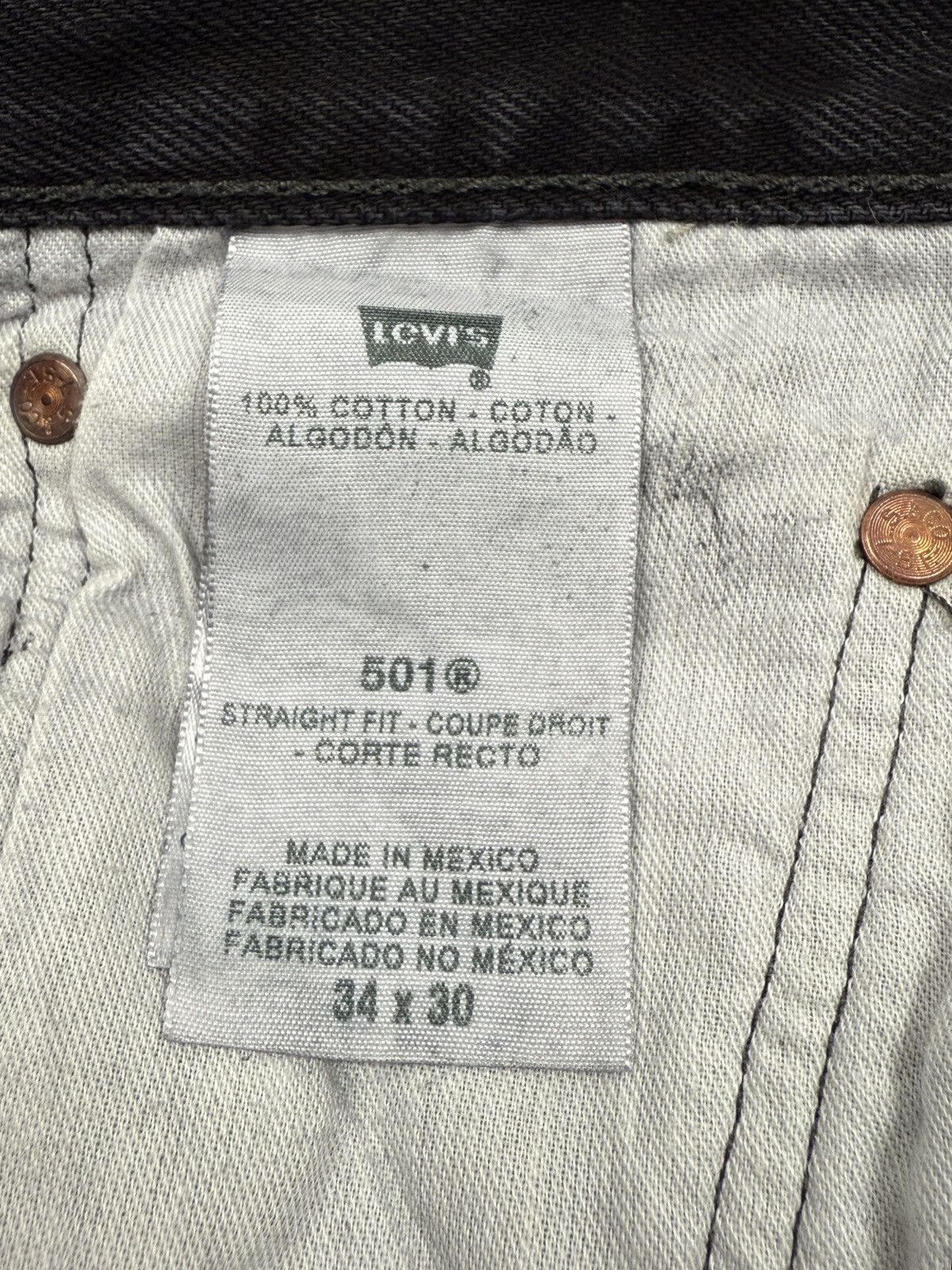 Levi's Levi’s 501 Straight Fit Black Denim Jeans 34X30 Size US 34 / EU 50 - 10 Thumbnail