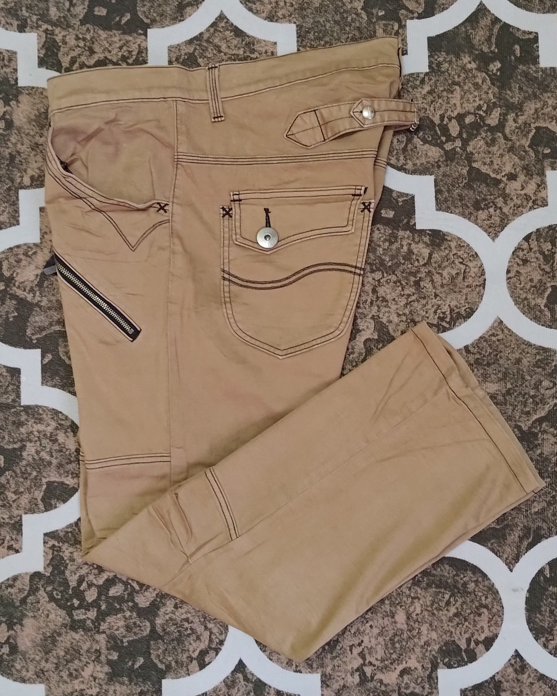 Lee Lee Cowboy Double Knee Straight Leg Buckle Back Pant Size US 40 / EU 56 - 4 Thumbnail