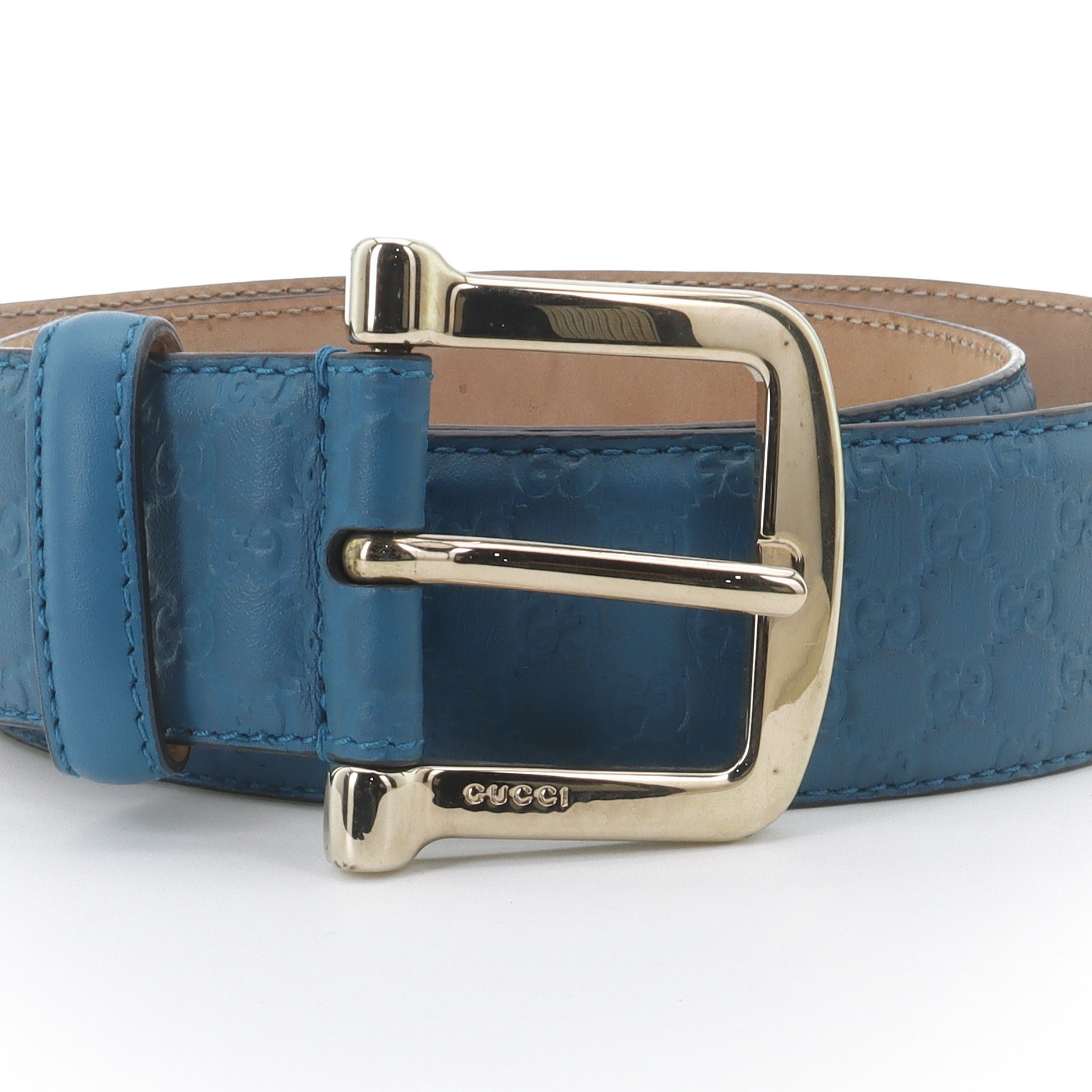 Gucci Gucci Fashion Buckle Belt in Blue-2506 Size ONE SIZE - 3 Thumbnail