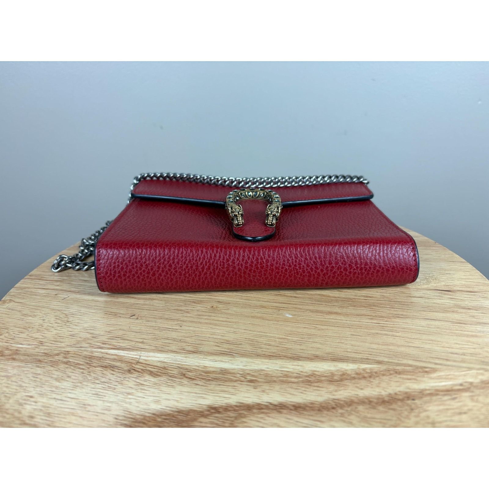 Gucci Authentic Gucci Calfskin Mini Dionysus Chain Wallet Red Size ONE SIZE - 5 Thumbnail