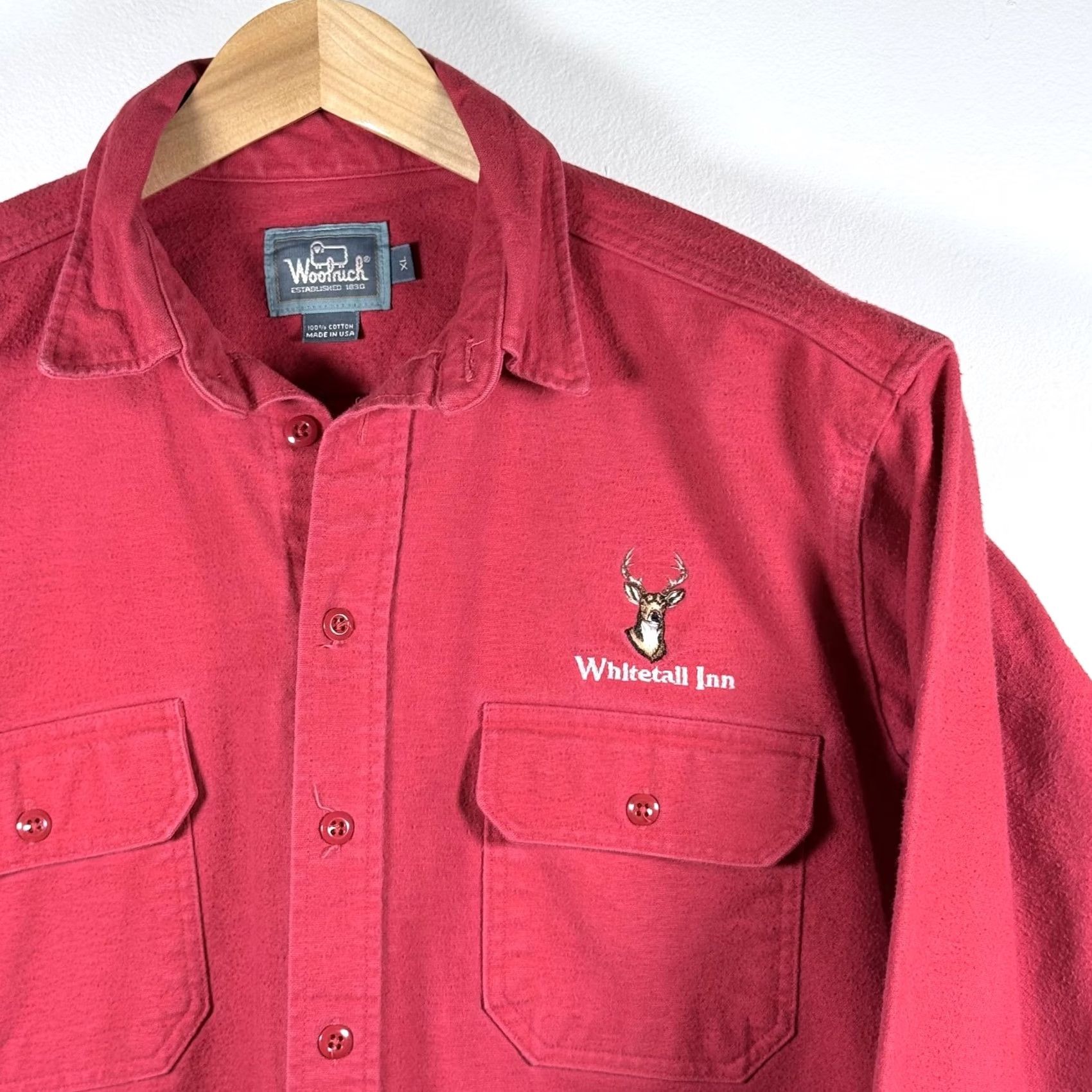 Vintage VINTAGE Woolrich Shirt Men Red Cotton USA Made XL Long Sleeve Button-Up Shirt Size US XL / EU 56 / 4 - 4 Thumbnail