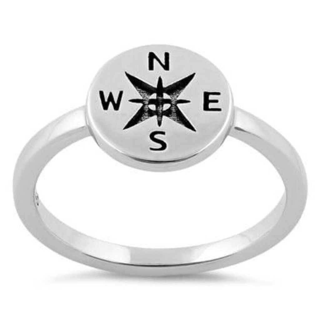 Other Sterling Silver Compass Ring Boho Casual Jewelry Size 6 Size ONE SIZE - 2 Thumbnail