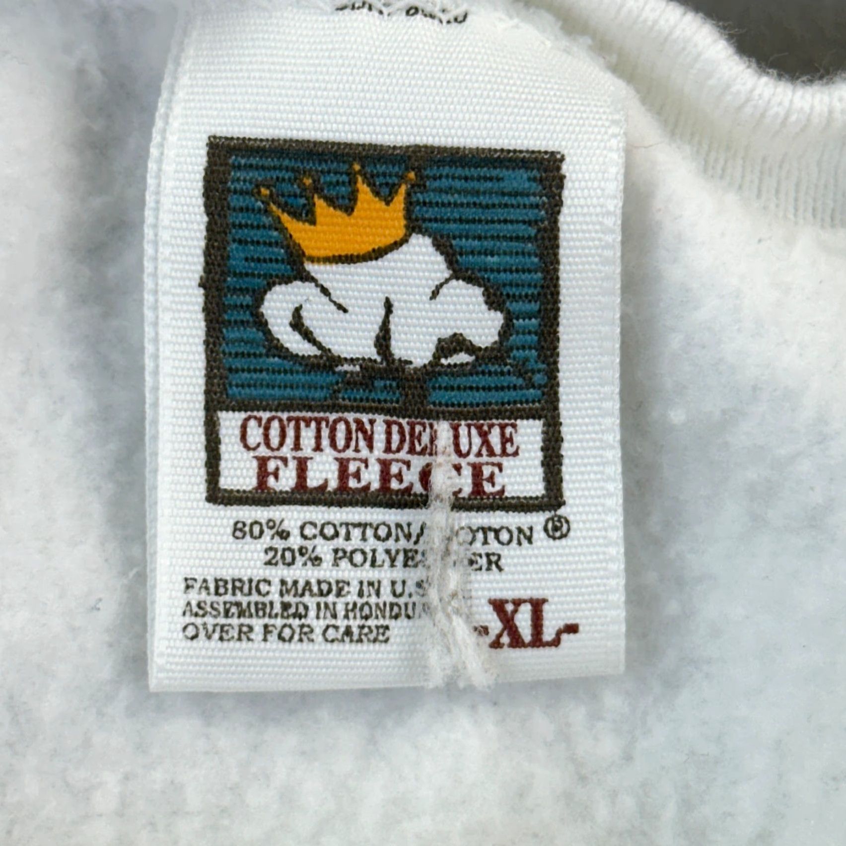 Vintage VINTAGE Cotton Deluxe Sweatshirt Mens XL White Crewneck Pullover USA Made Size US XL / EU 56 / 4 - 4 Thumbnail