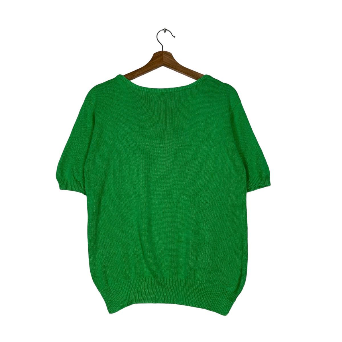 United Colors Of Benetton United Colors Benetton Short Sleeve Green Knitwear #1188-C54 Size US S / EU 44-46 / 1 - 10 Thumbnail