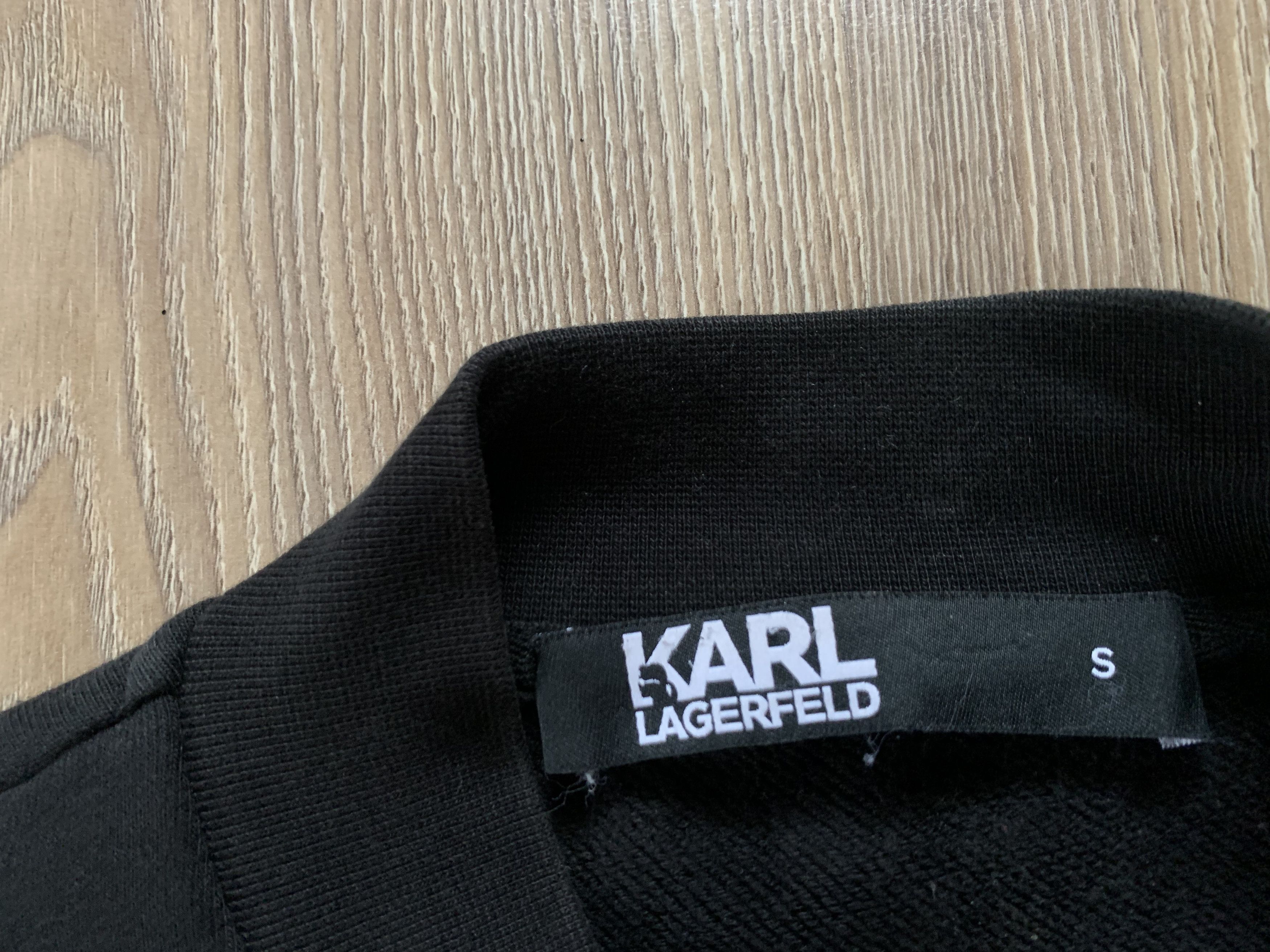 Karl Lagerfeld × Vintage Karl Lagerfeld Black Zip Jacket Cotton Olympic Size US L / EU 52-54 / 3 - 6 Thumbnail