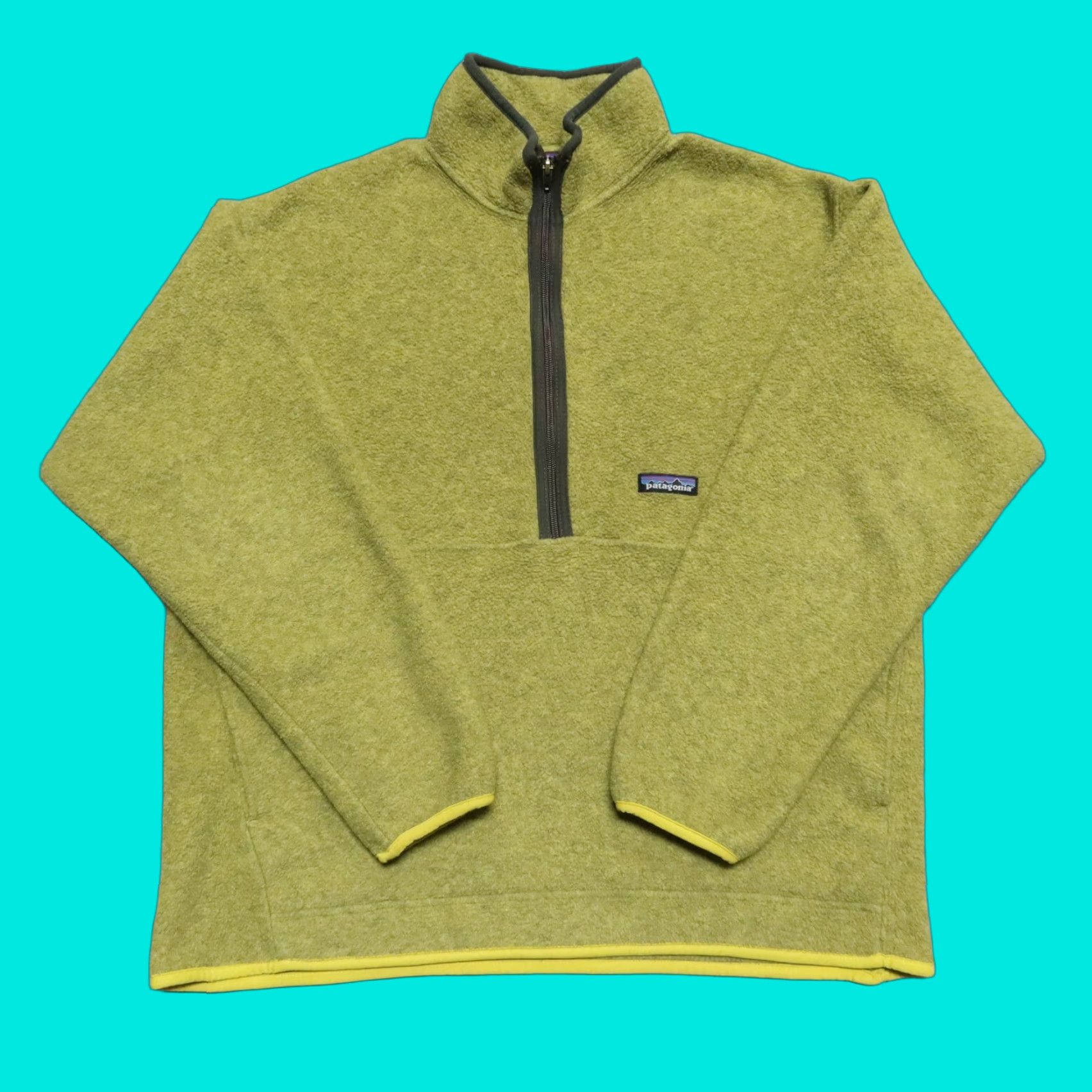 Patagonia VINTAGE Patagonia Classic Synchilla Fleece Marsupial Pullover Mens Large Green 25735 Snap-T Pullover Size US L / EU 52-54 / 3 - 1 Thumbnail