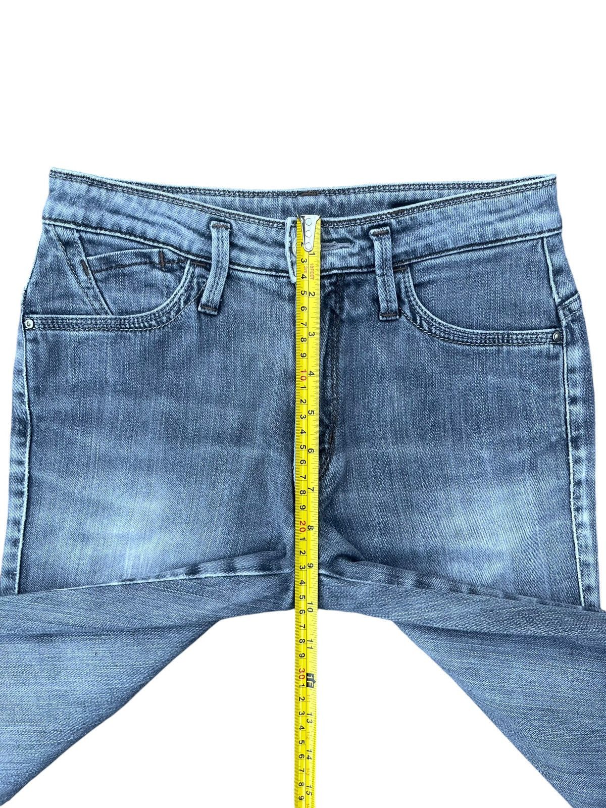 Hysteric Glamour × Japanese Brand × Tornado Mart Vintage Japanese Brand Grey Washed Frayed Leg Flare Jeans Size 25" / US 0 / IT 36 - 13 Thumbnail