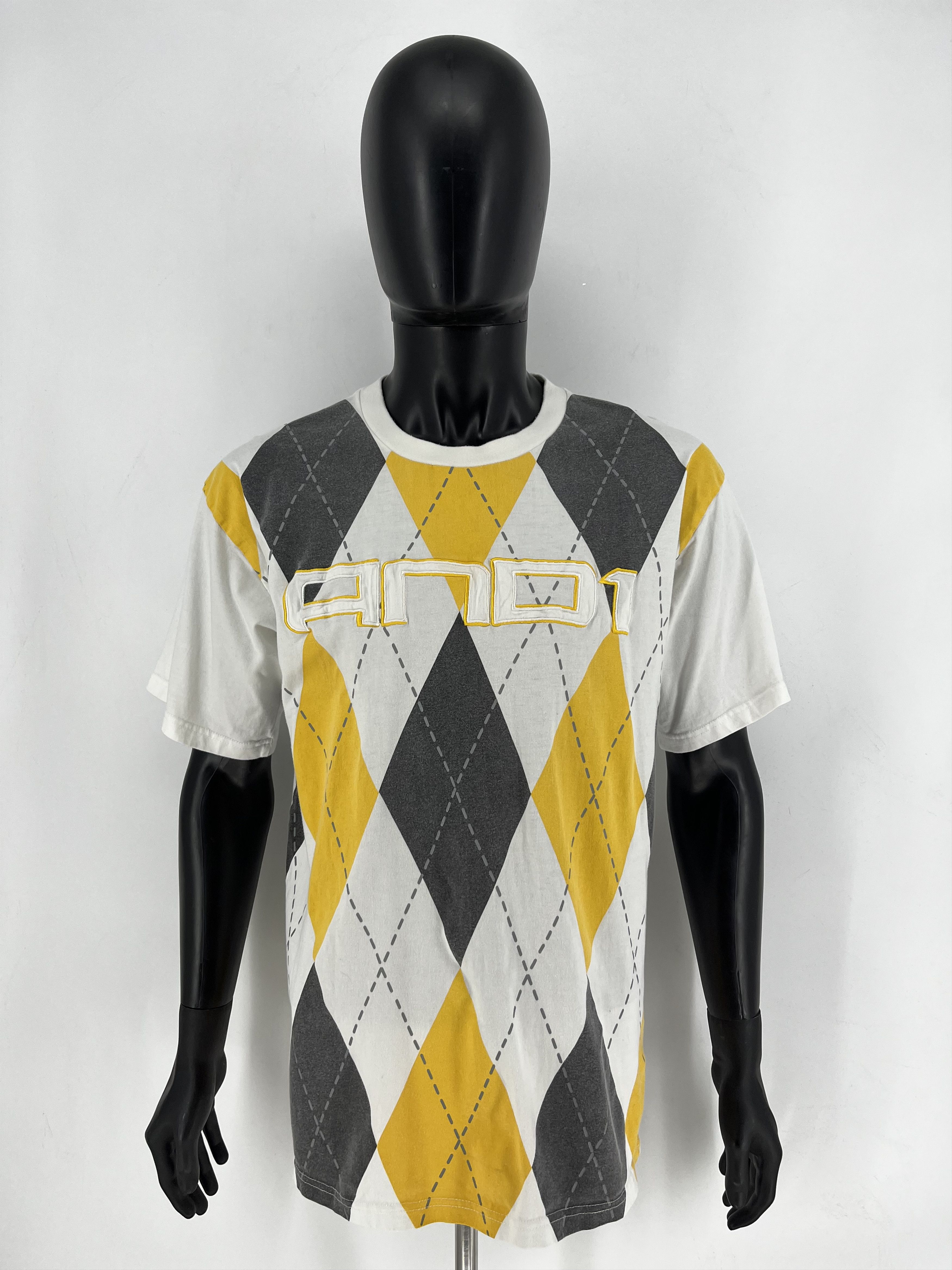 Other Vintage AND1 Argyle Pattern Tee Y2K Basketball Style L Size US L / EU 52-54 / 3 - 2 Thumbnail