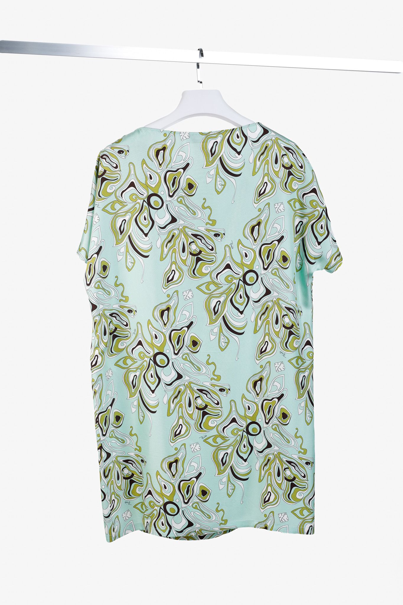 Emilio Pucci Emilio Pucci Mint Africana Print Silk Mini Dress Size L / US 10 / IT 46 - 2 Thumbnail