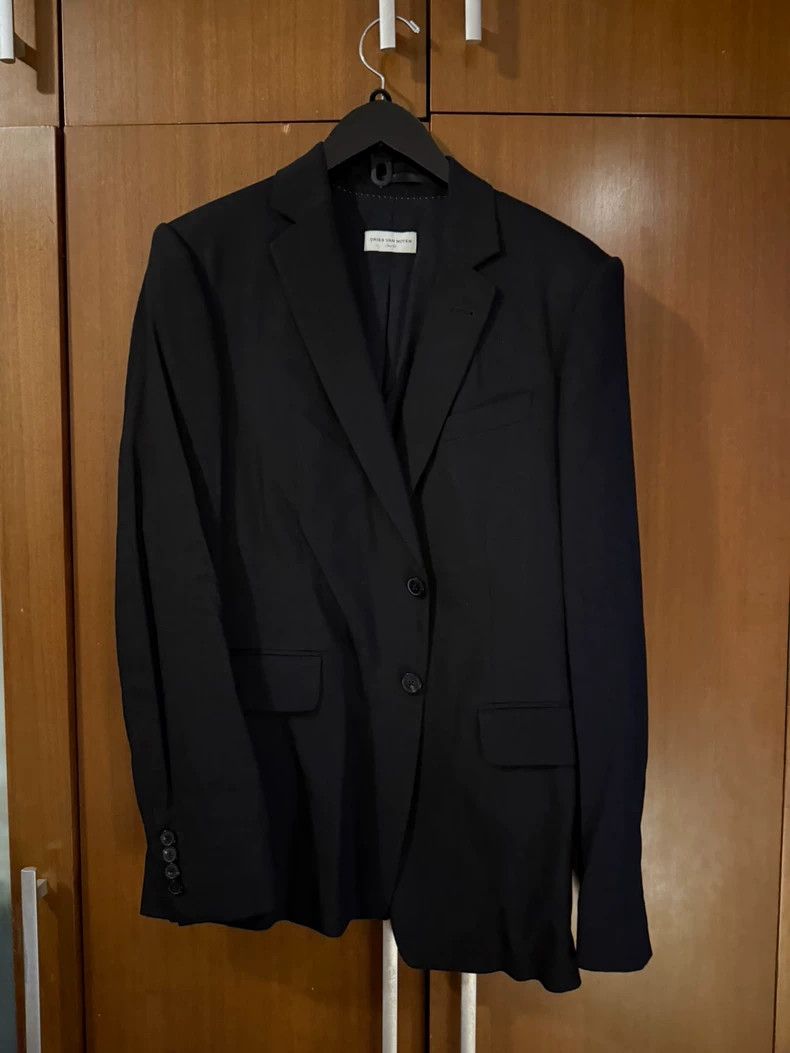 Dries Van Noten Dries Van Noten Black Suit Jacket Size US XL / EU 56 / 4 - 1 Thumbnail