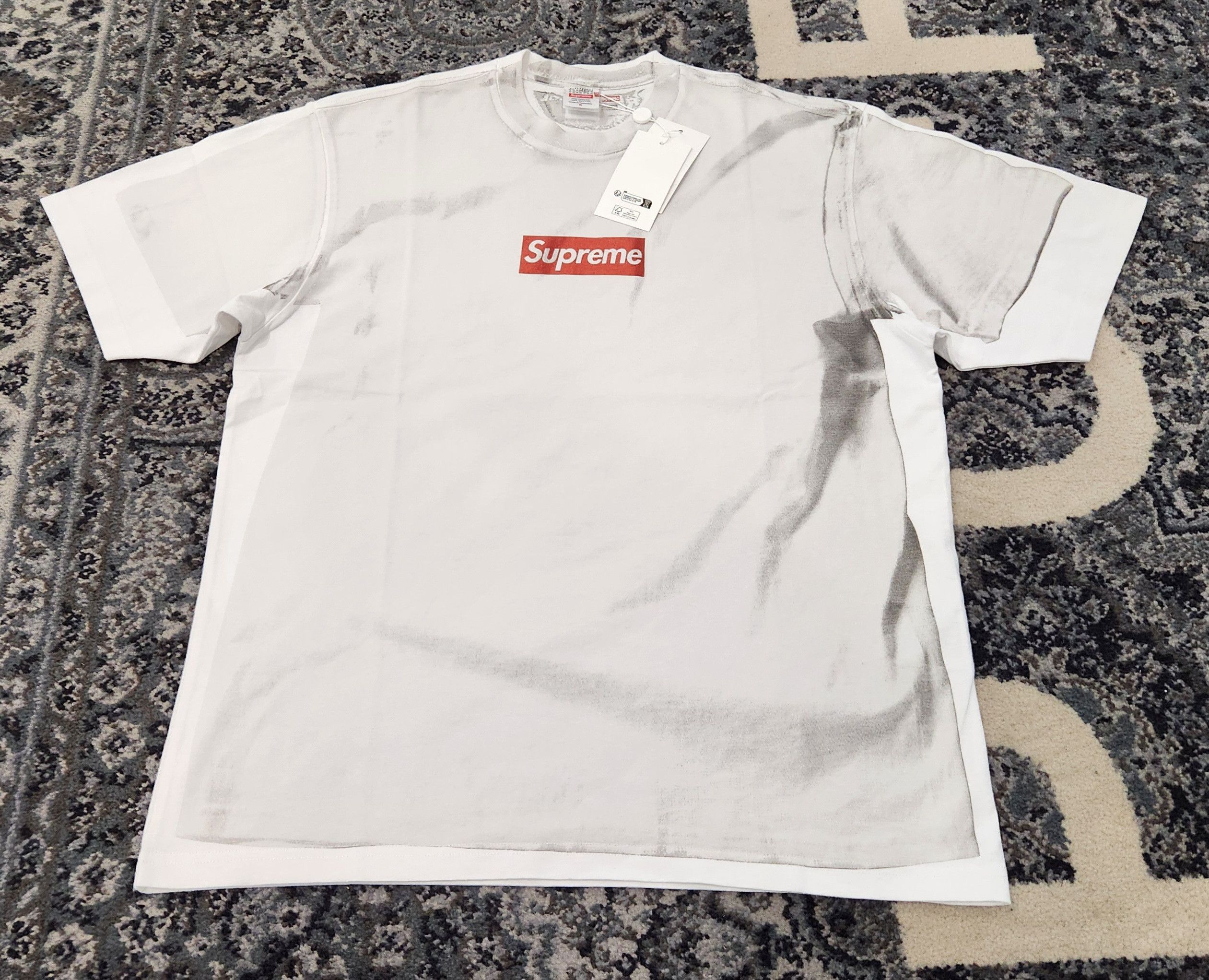 SUPREME MM6 MAISON MARGIELA BOX LOGO TEE (WHITE) SMALL