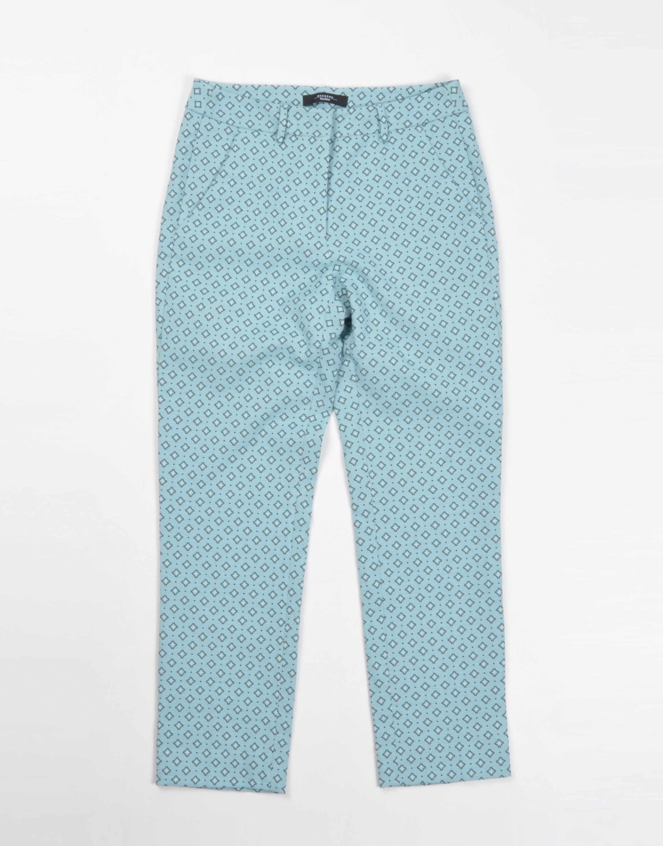 Max Mara Weekend Max Mara Blue Cigarette Fit Trousers Pants Size 28" / US 6 / IT 42 - 1 Thumbnail