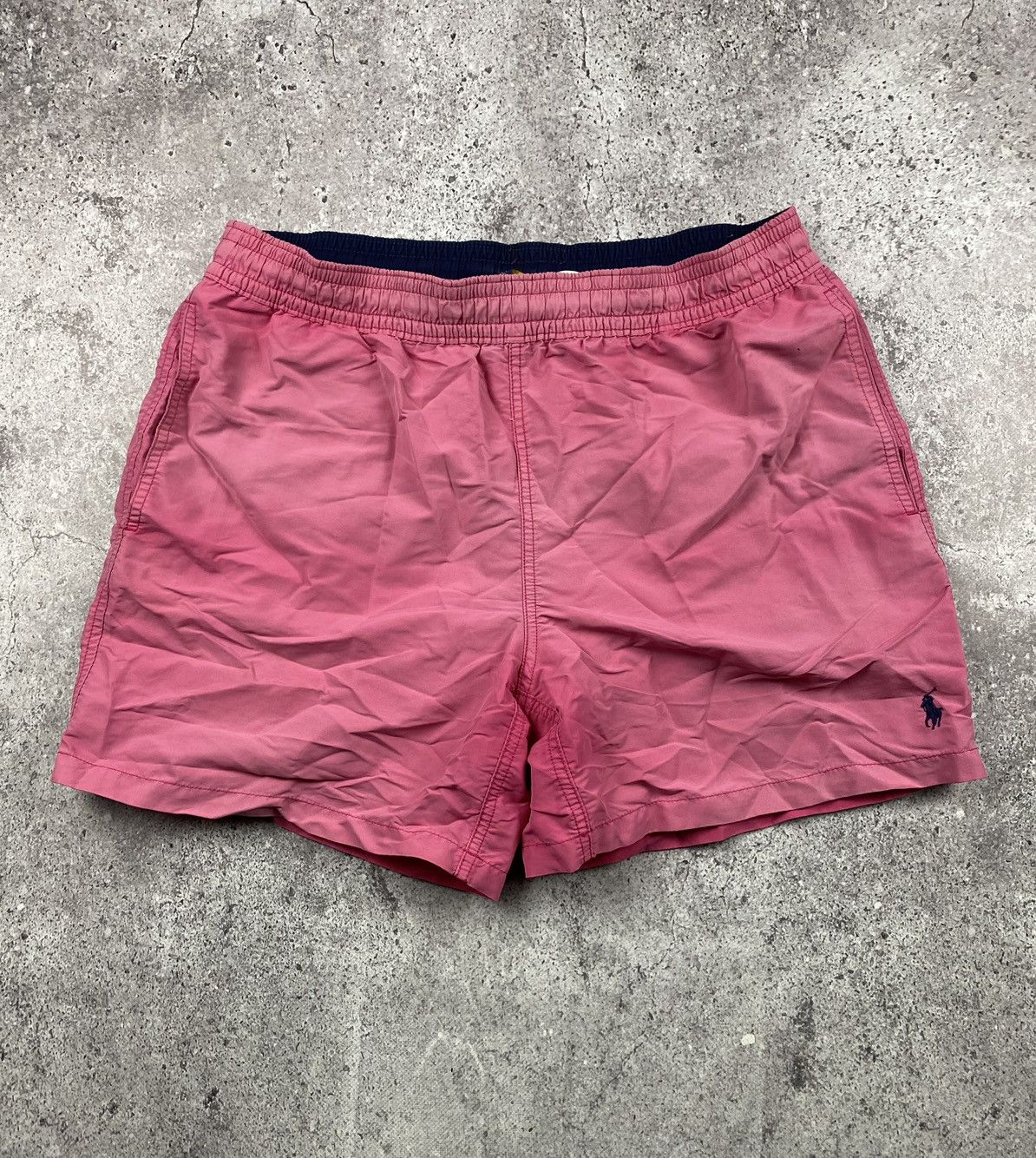 Polo Ralph Lauren × Vintage Vintage Polo Ralph Lauren Pink Faded Nylon Swim Shorts L Size US 34 / EU 50 - 1 Thumbnail