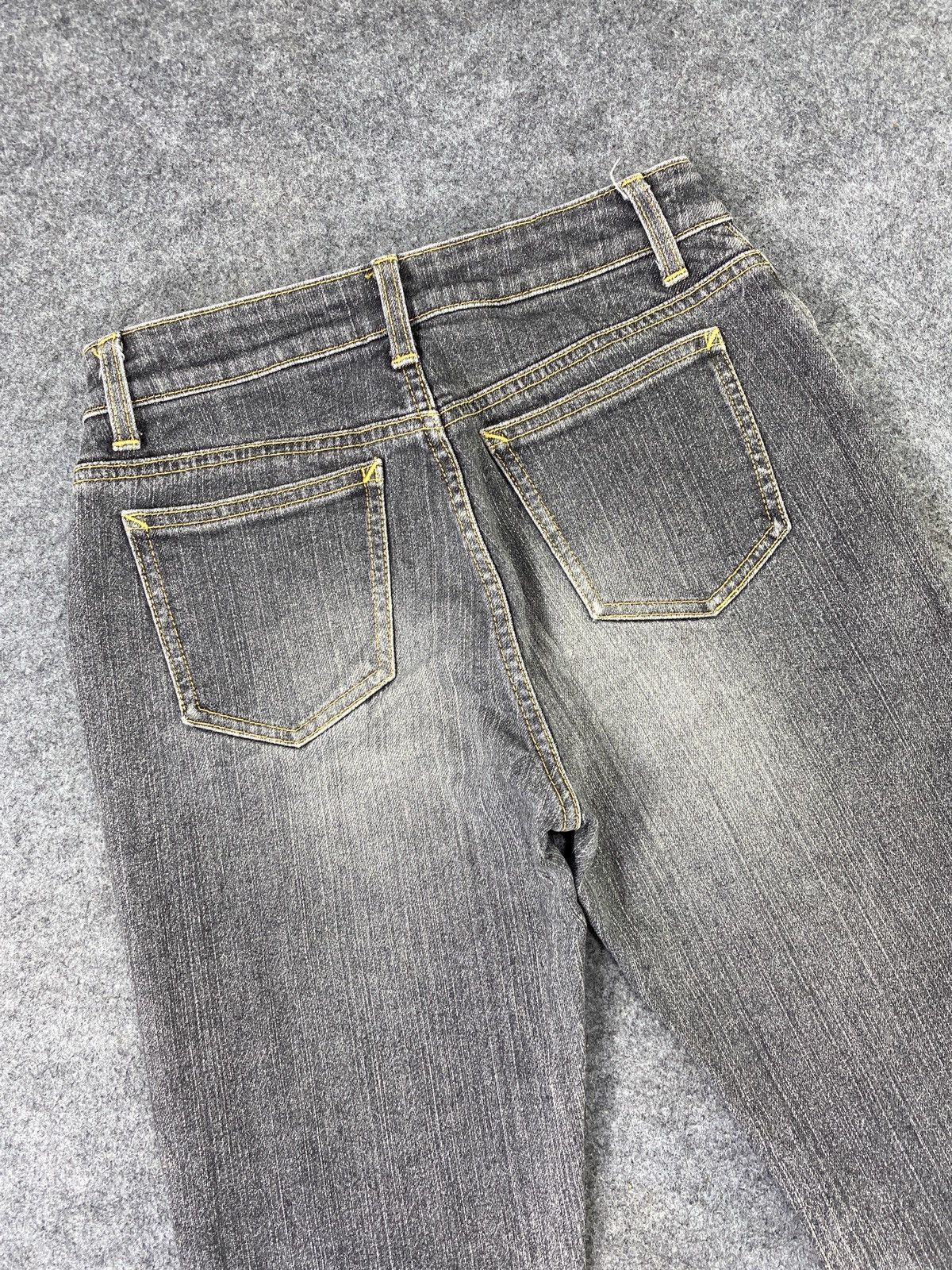 Japanese Brand Georgia Love Grey Wash Flare Jeans - J1003 Size 26" / US 2 / IT 38 - 6 Thumbnail