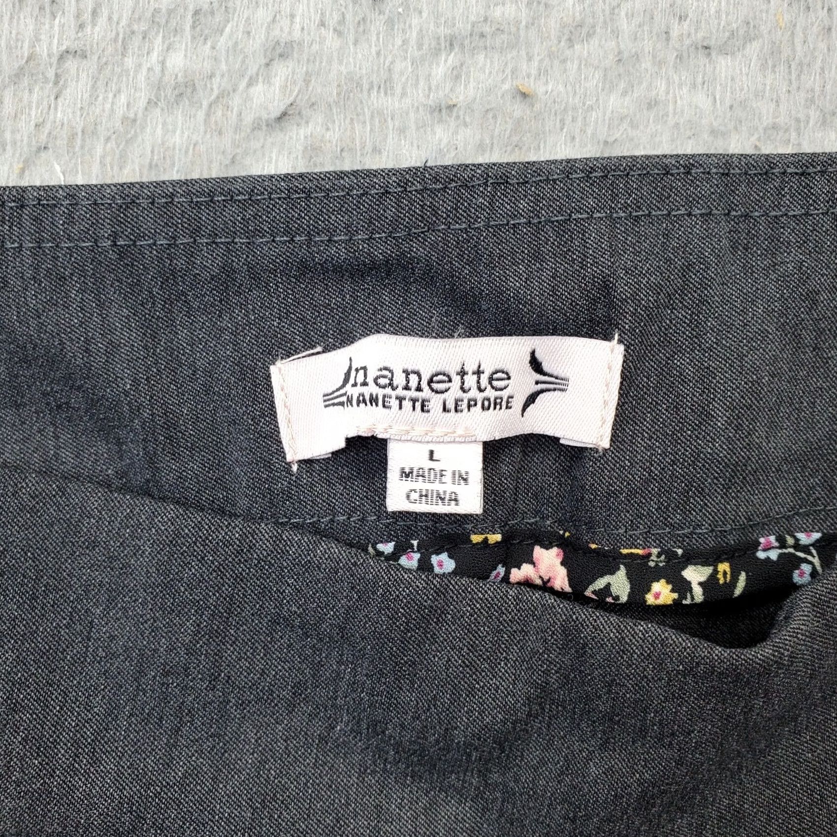Nanette Lepore Nanette Lepore Pants Womens Large Gray Solid Stretch Flared Leg Pull On Size 36" / US 14 / IT 50 - 7 Thumbnail