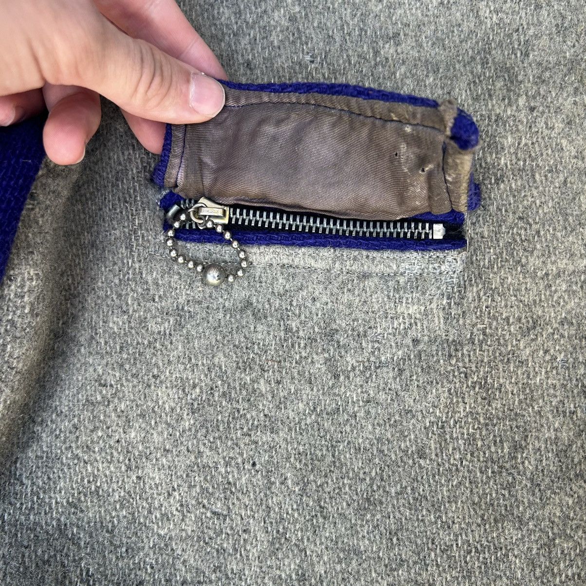 Vintage Vintage Purple Letterman's Jacket 1940s Size L Grey Blue Size US L / EU 52-54 / 3 - 7 Thumbnail