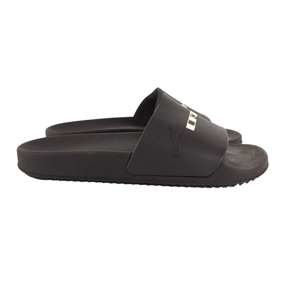 Rick Owens DRKSHDW Logo-print Rubber Slides 39 M6 W9 Black