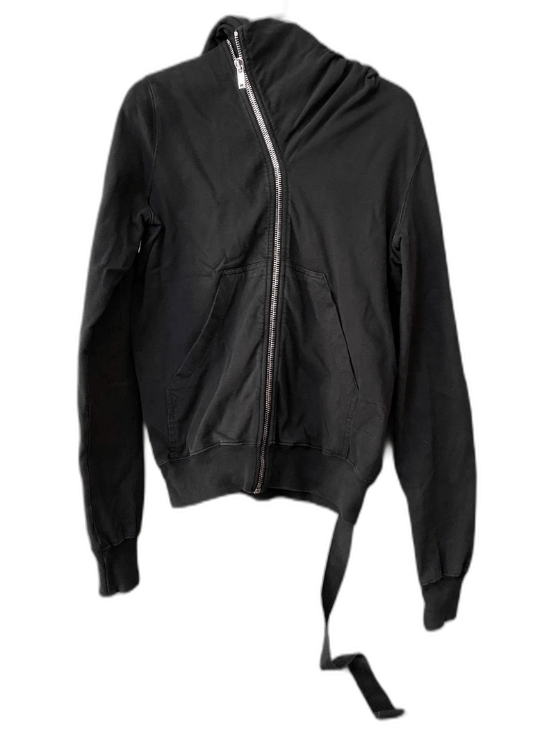 Rick Owens Rick Owens Unique Black Hoodie with Ribbon Ties Size US S / EU 44-46 / 1 - 1 Thumbnail