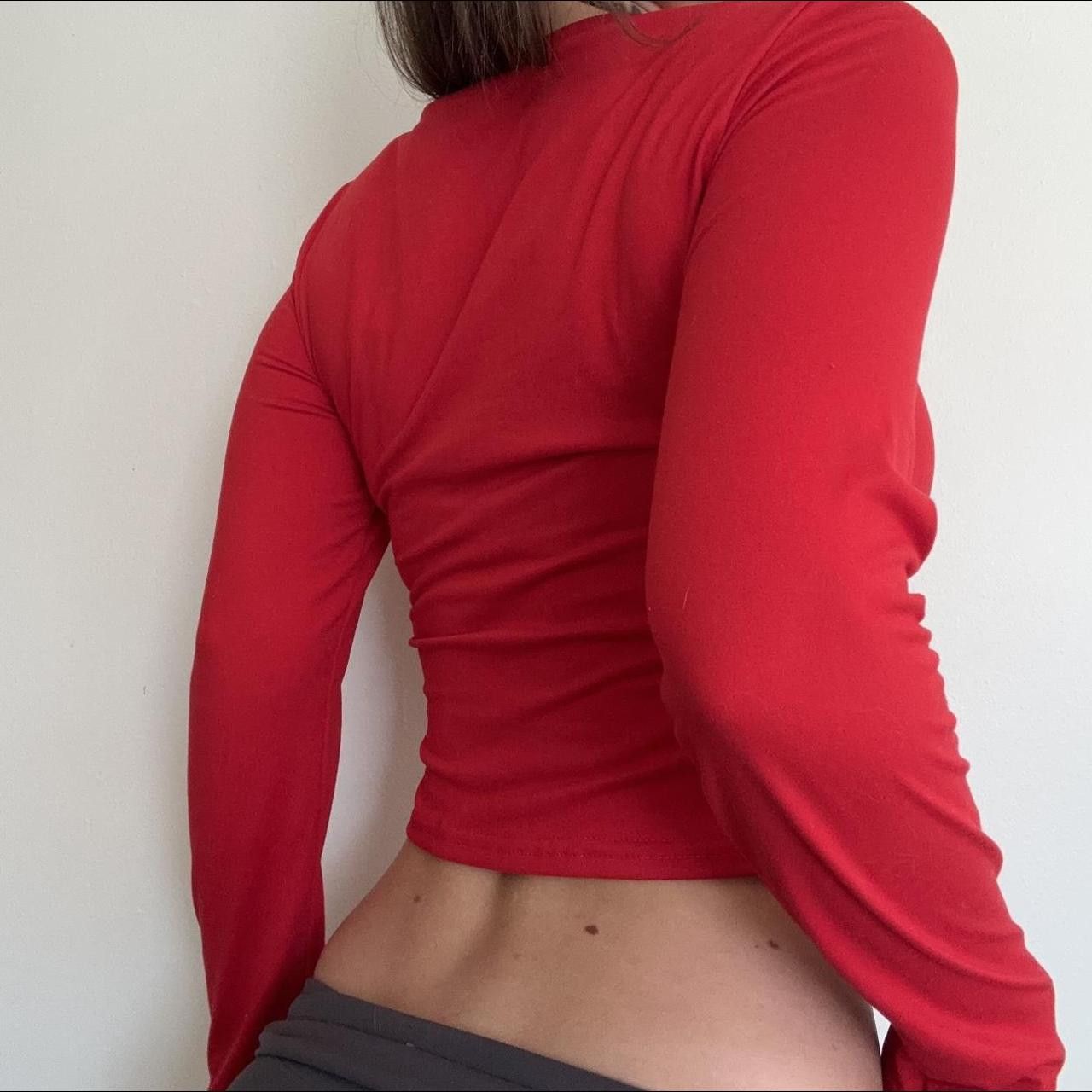 Other Women's Red Crop-top long sleeve cherry y2k Size S / US 4 / IT 40 - 2 Thumbnail