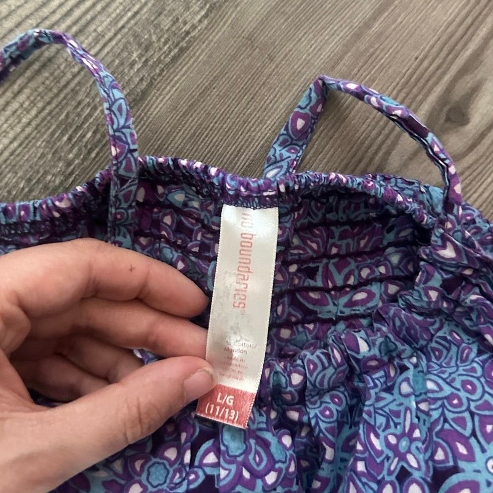 Other no boundaries purple blue floral bohemian mini dress Size L / US 10 / IT 46 - 3 Thumbnail