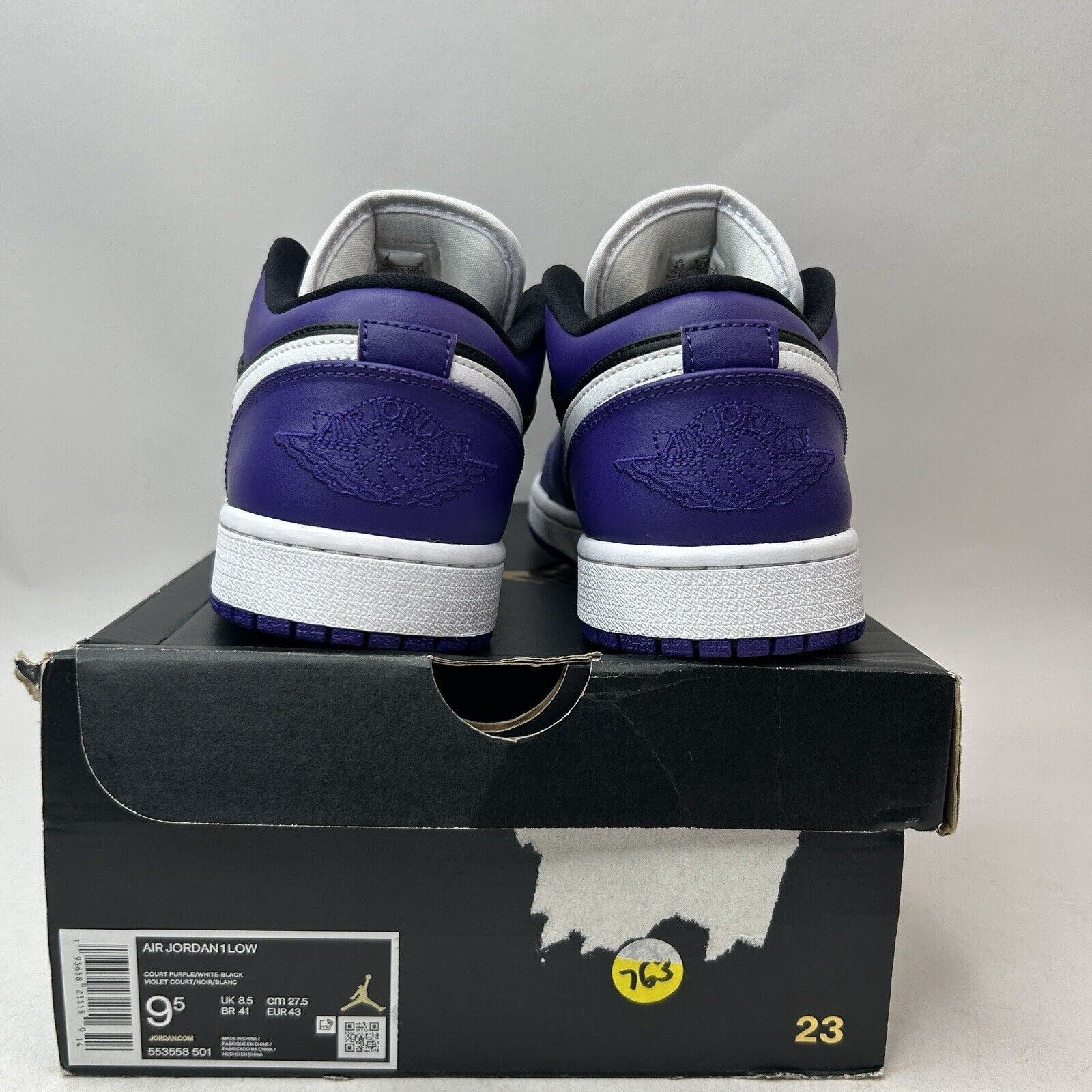 Nike Nike Air Jordan 1 Retro Low “Court Purple Black Toe” 2024 Size US 9.5 / EU 42-43 - 5 Thumbnail