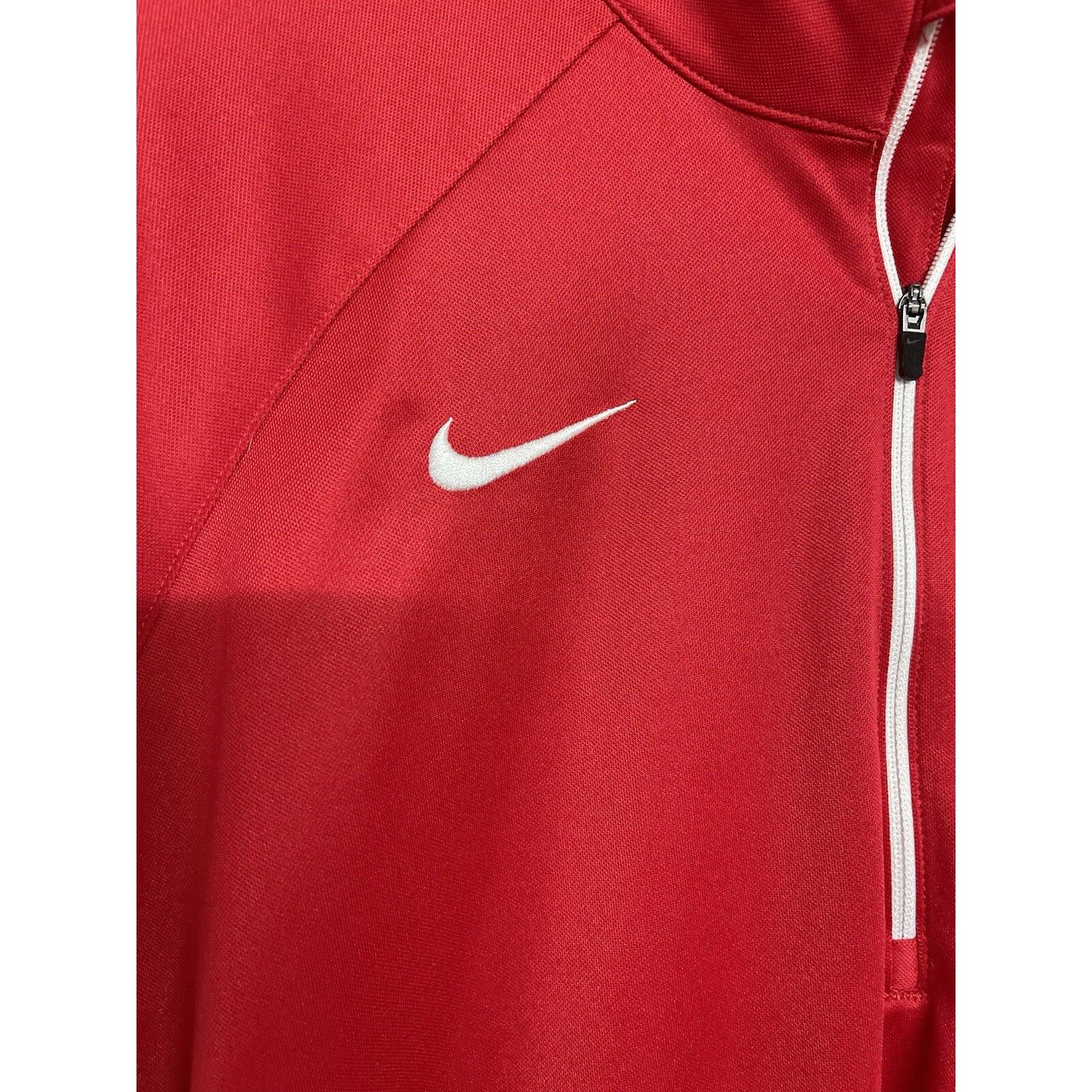 Nike VTG 90s Y2K Nike Dri-Fit Team Apparel Red 1/4 Zip S/S Shirt Size US L / EU 52-54 / 3 - 4 Thumbnail