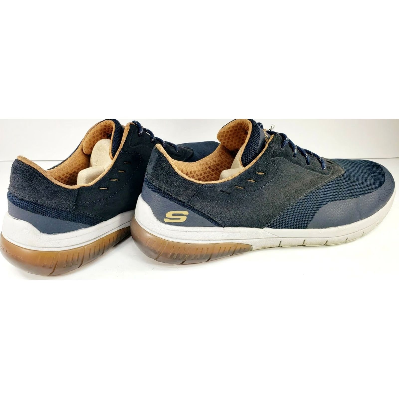SKECHERS Skechers Relto-Meson Oxford Men's Size 11M Navy Blue Oxford Casual Mens Shoes Wide M Blue Size US 11 / EU 44 - 6 Thumbnail