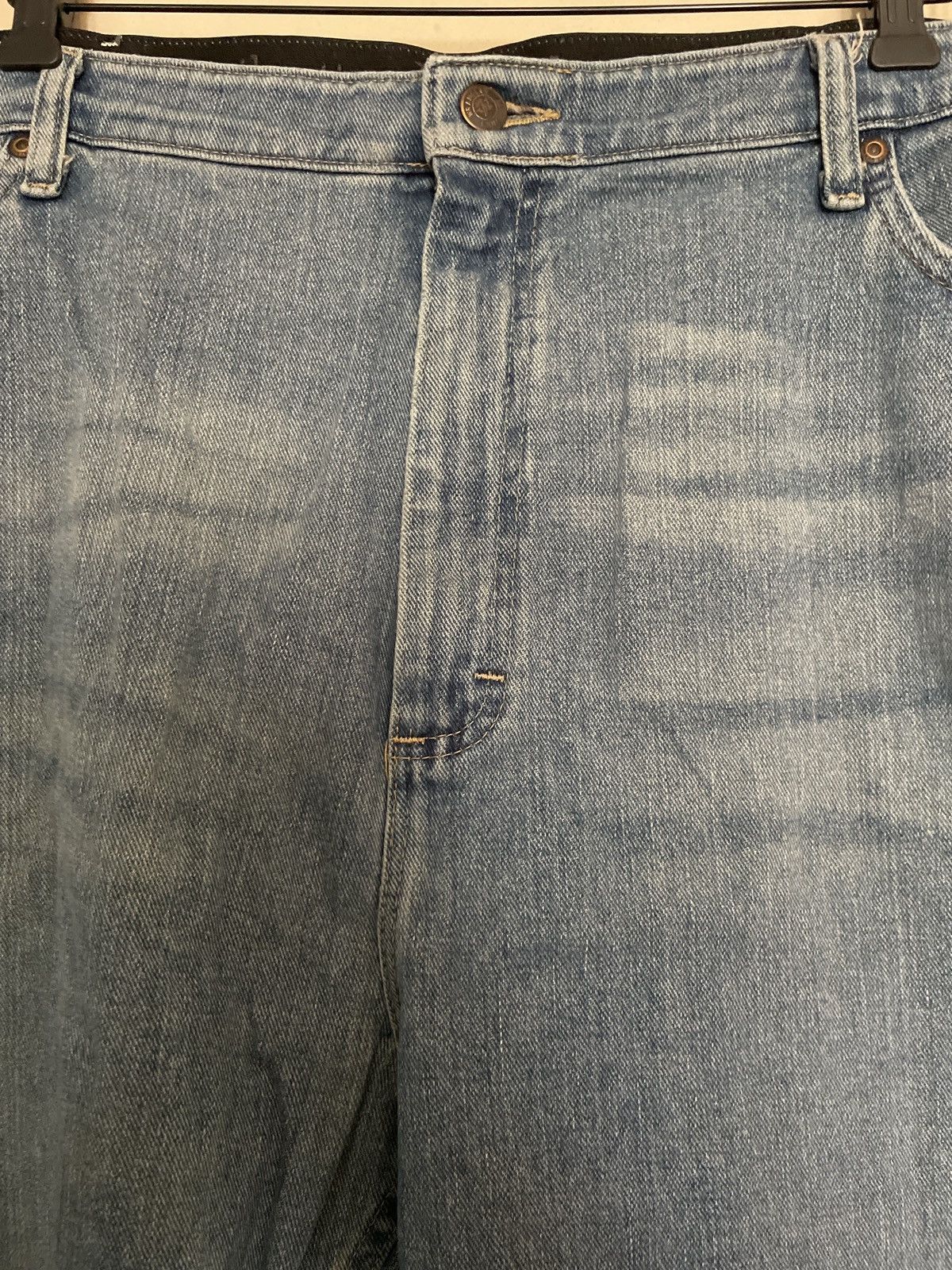Designer × Vintage × Wrangler Wrangler Denim Blue Jean Shorts Jorts Waist 42X10” vintage 🔥 Size US 42 / EU 58 - 4 Thumbnail
