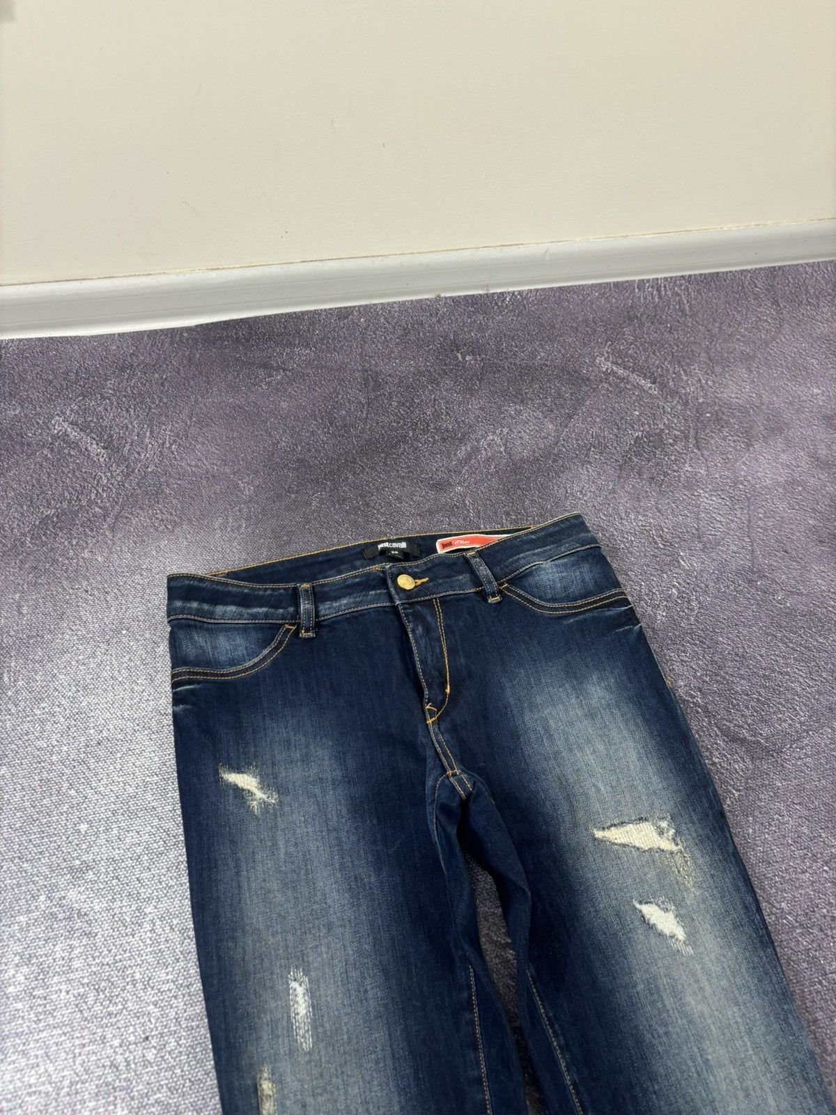 Just Cavalli Just Cavalli Chic Women’s Y2K Ripped Denim Avant Garde Jeans Size 28" / US 6 / IT 42 - 5 Thumbnail