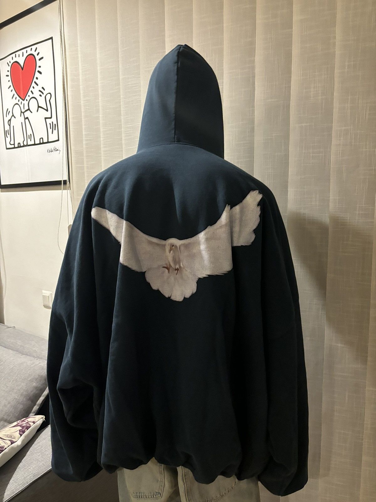 Balenciaga × Gap × Kanye West NOT LAA Yeezy Gap Balenciaga Dark Blue Dove Hoodie Size US XXL / EU 58 / 5 - 1 Thumbnail