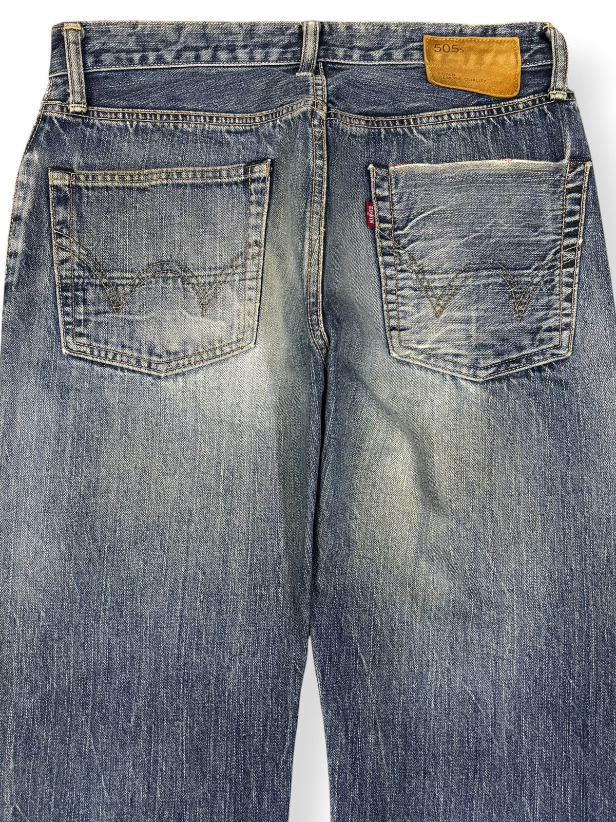 Edwin Vintage Edwin 505s Selvedge Classic Fit Distressed Jeans Size US 30 / EU 46 - 12 Thumbnail