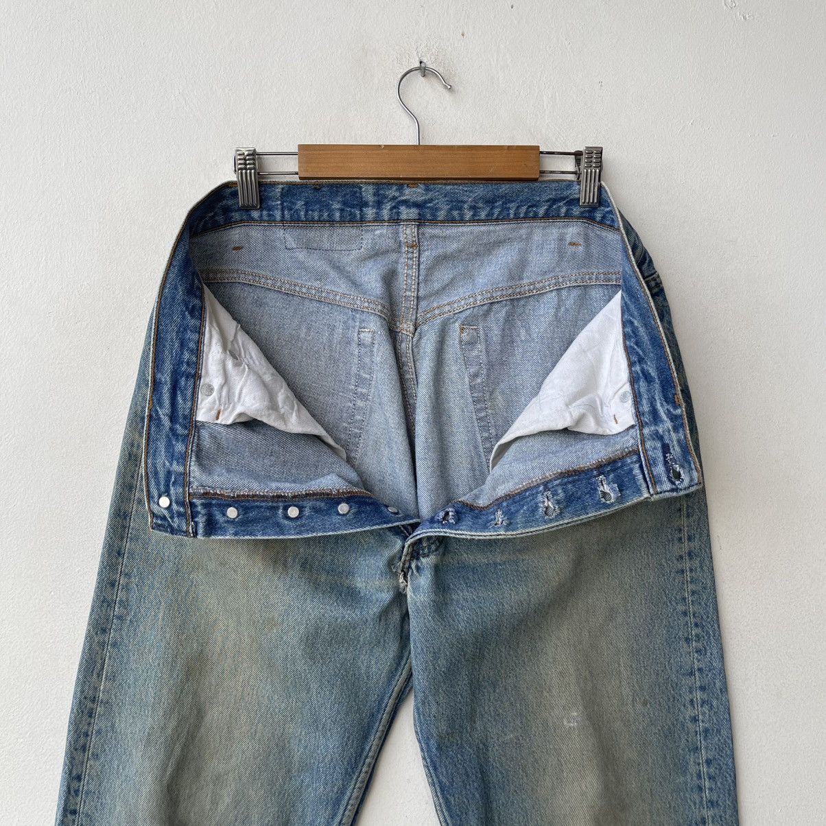 Levi's Vintage 80s Levi's 501 Denim Jeans Faded Distressed Size US 34 / EU 50 - 14 Thumbnail