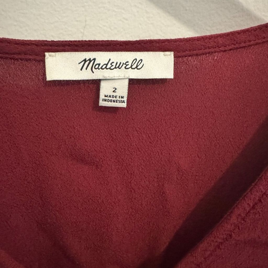 Madewell 🍷 Madewell Button Front V-Neck Blouse | Size 2 (fits S) Size S / US 4 / IT 40 - 5 Thumbnail