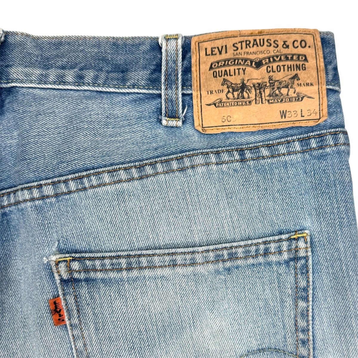 Vintage VINTAGE THRASHED LEVI'S 609 DENIM Size US 33 - 9 Thumbnail