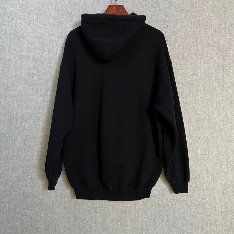 Balenciaga Balenciaga Black crown wheat ear embroidered logo hoodie Size US XS / EU 42 / 0 - 2 Thumbnail