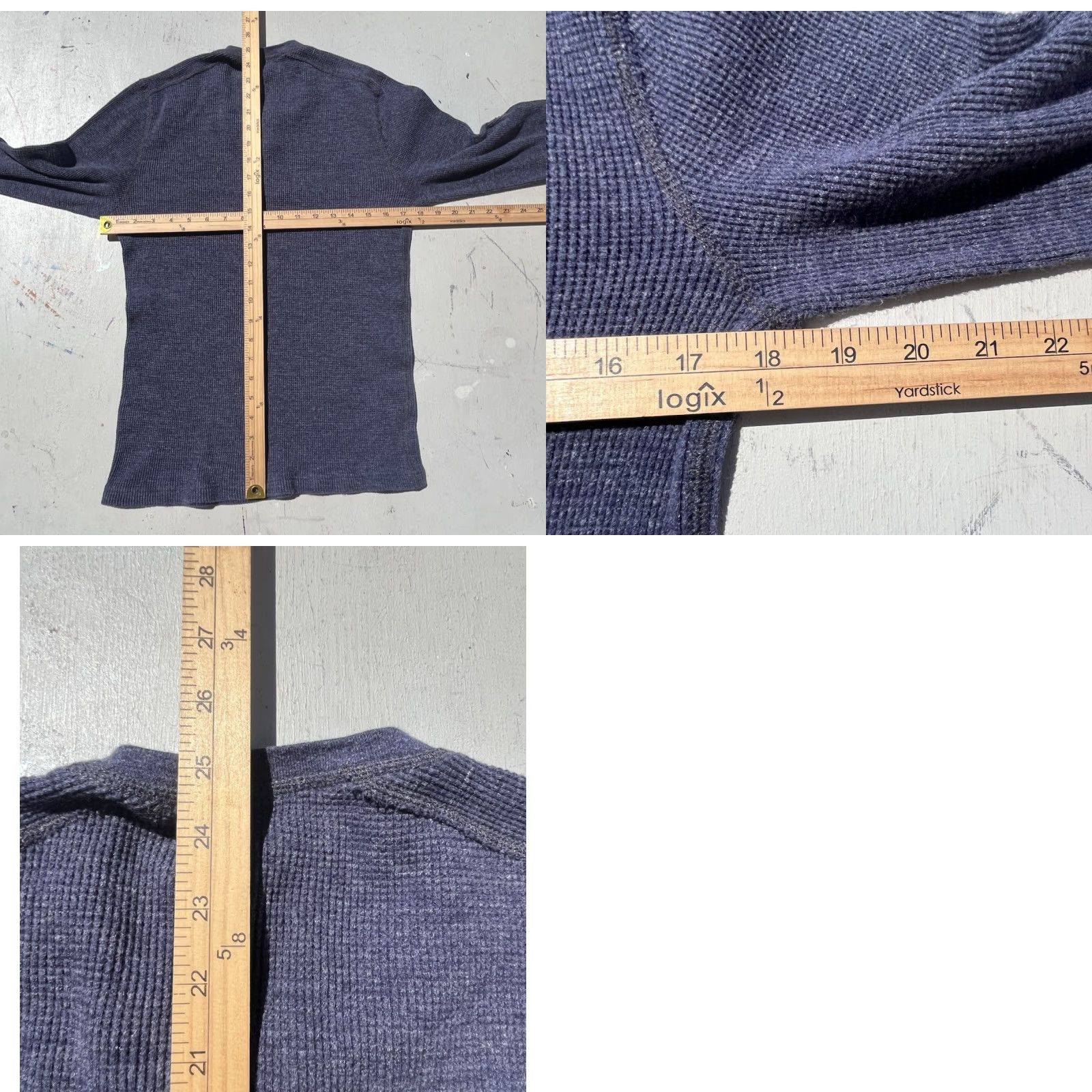 Wallace & Barnes Men's Wallace and Barnes Shirt Blue Henley M Waffle Knit Preppy Classic J Crew T-Shirt Size US M / EU 48-50 / 2 - 8 Thumbnail