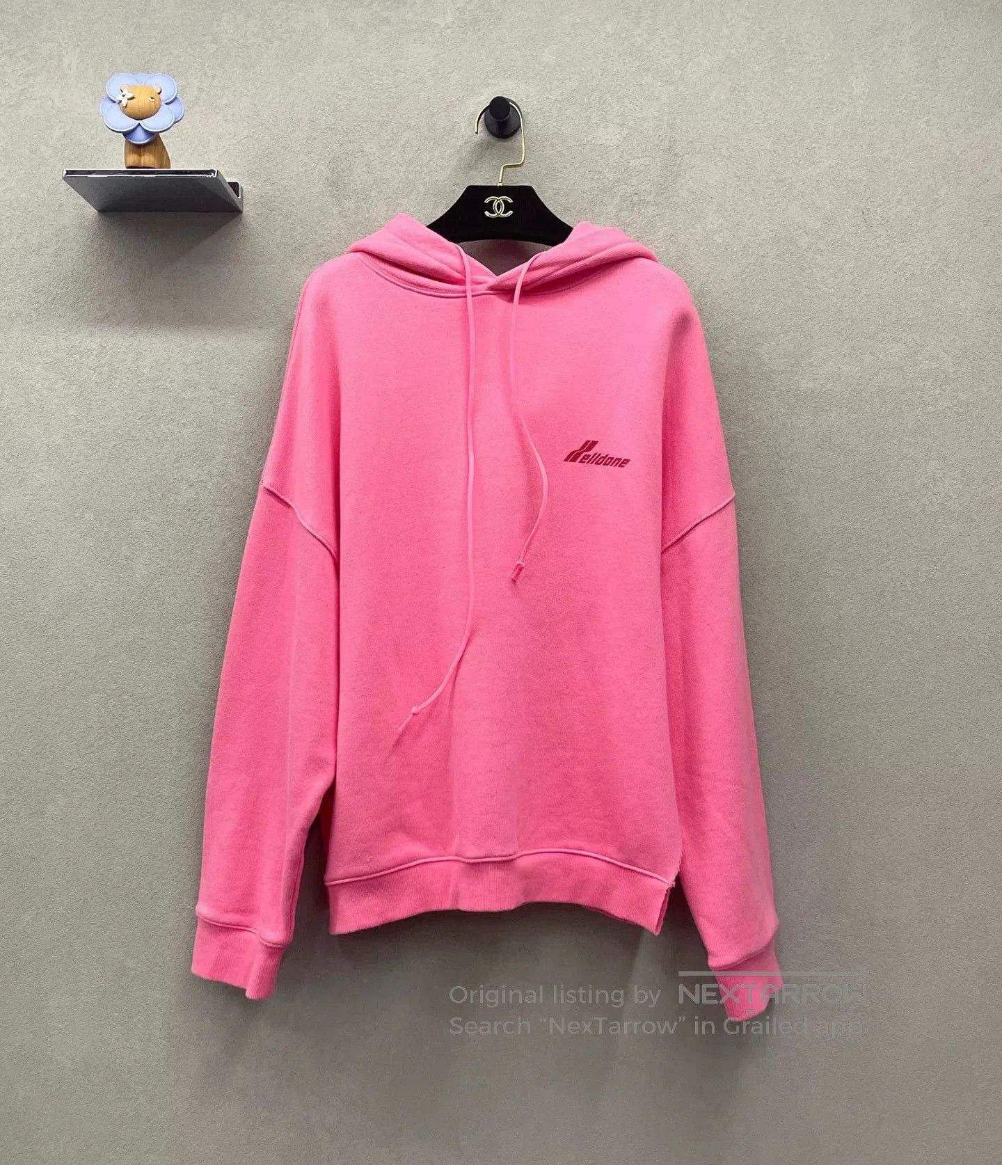 WE11DONE Welldone Pink Hoodie. Size S / US 4 / IT 40 - 1 Thumbnail