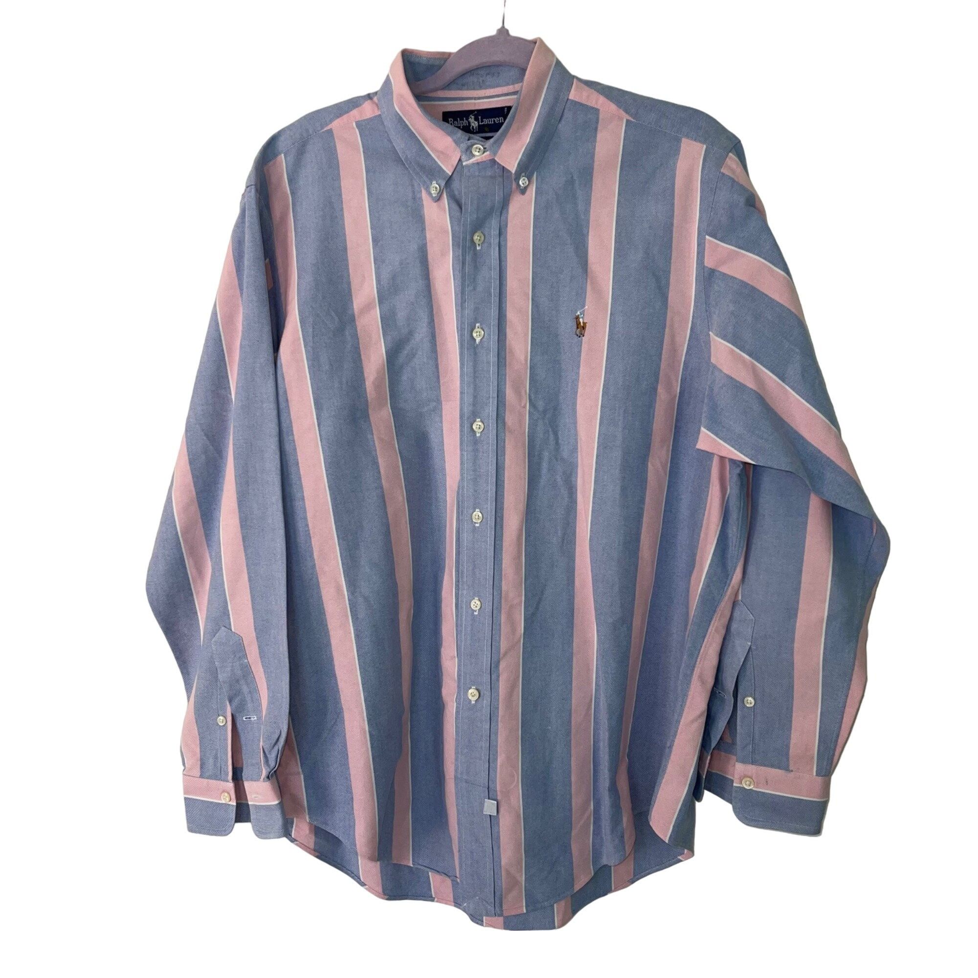 Ralph Lauren Ralph Lauren Vintage Mens Shirt Size 34 Blue Striped Size US XXS / EU 40 - 1 Thumbnail