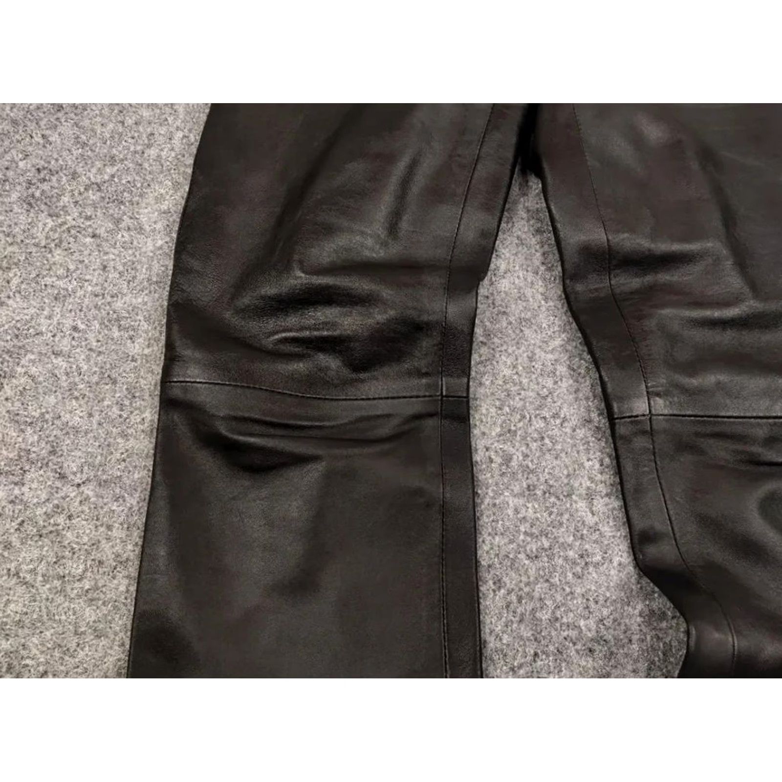 Vintage VINTAGE Japan Avant Garde Leather Baggy Flared Pants Women Regular 26 Black Leather 90s Biker Opium Style Vintage 90s Size 24" / US 00 / IT 34 - 6 Thumbnail