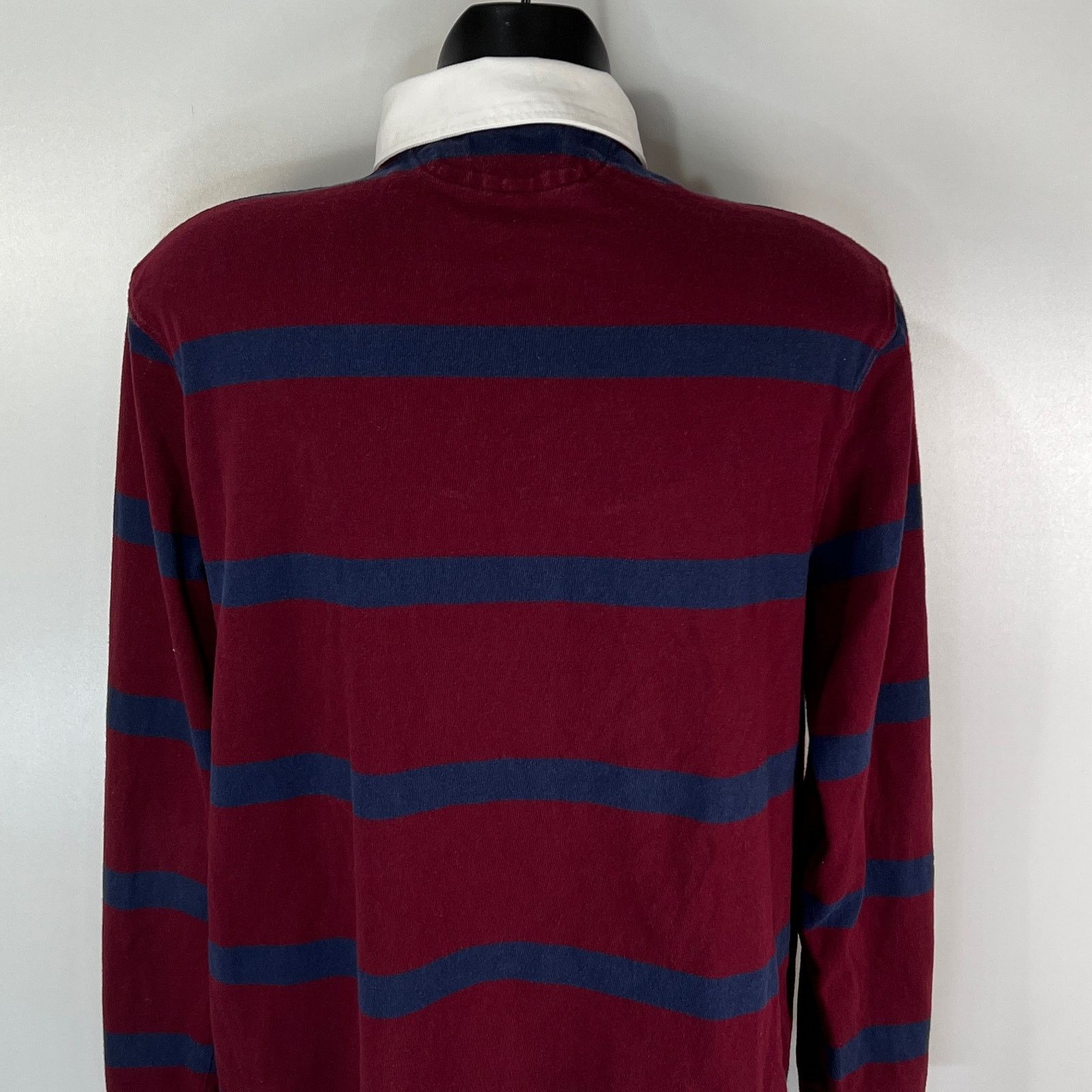Polo Ralph Lauren Polo Ralph Lauren Stripe Polo Shirt Long Sleeves Burgundy Size US XL / EU 56 / 4 - 4 Thumbnail