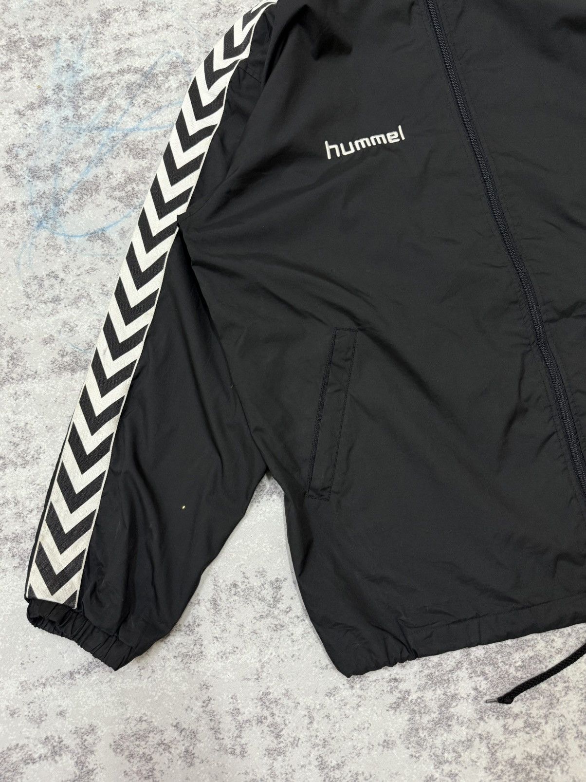 Hummel Vintage 90s Hummel Sidetape Windbreaker Jacket Size US XL / EU 56 / 4 - 4 Thumbnail