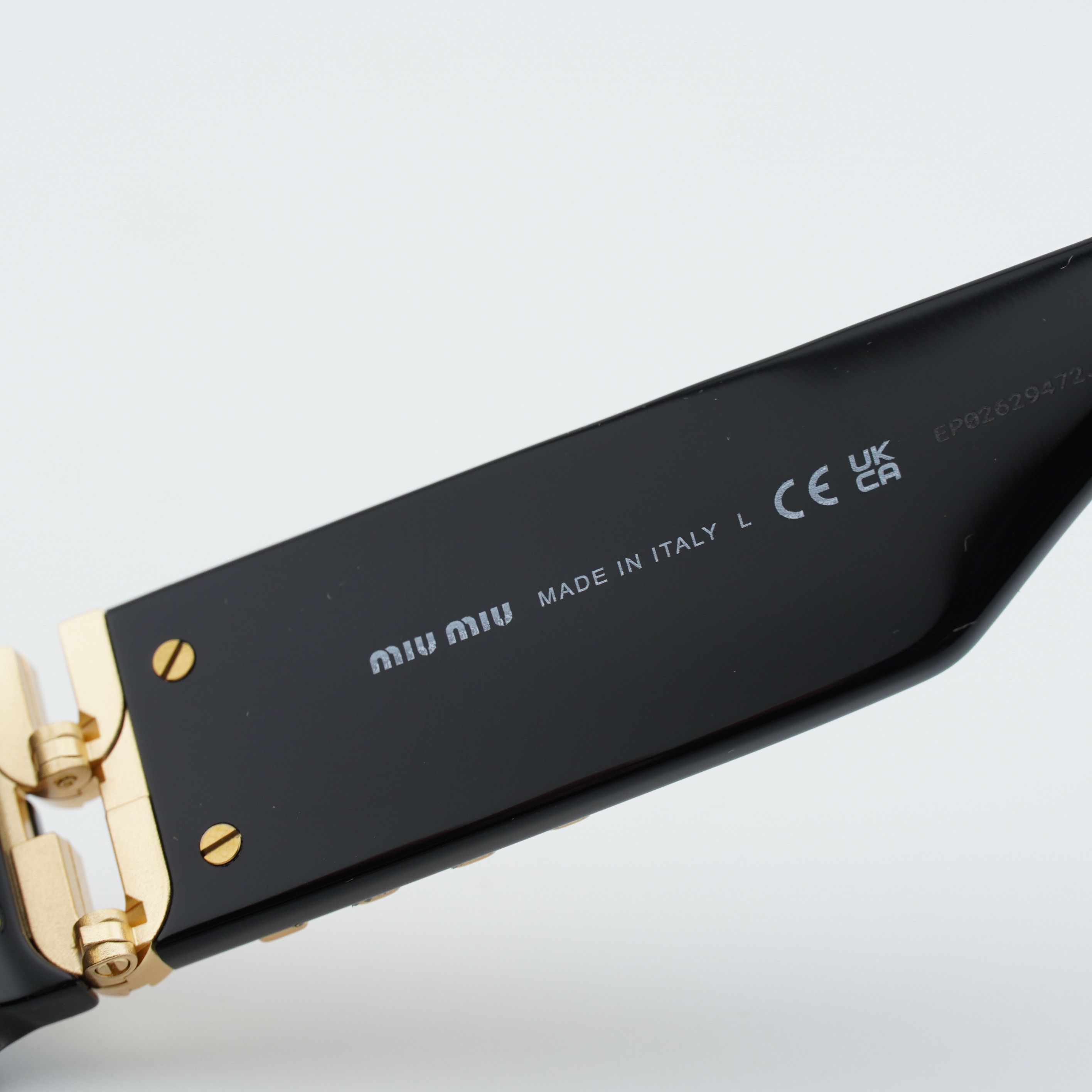 Miu Miu Miu Miu MU11WS 16K10R Women Sunglasses Black Oval Frame Size ONE SIZE - 4 Thumbnail