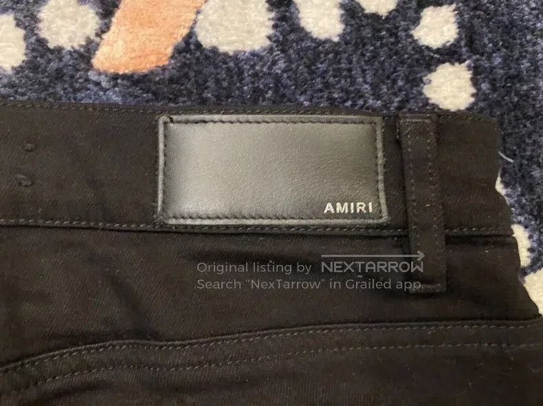 Amiri Amiri Size 31 Black cattle red cashew flower jeans Size US 31 - 5 Thumbnail